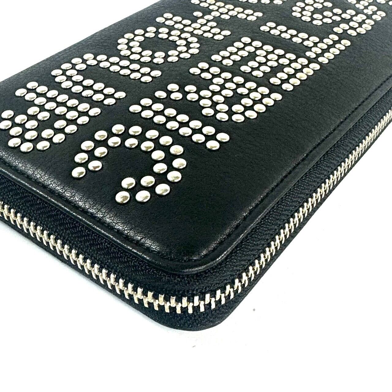 ヒステリックグラマー　HYSTERIC GLAMOUR　レザー　長財布　黒　ラウンドファスナー