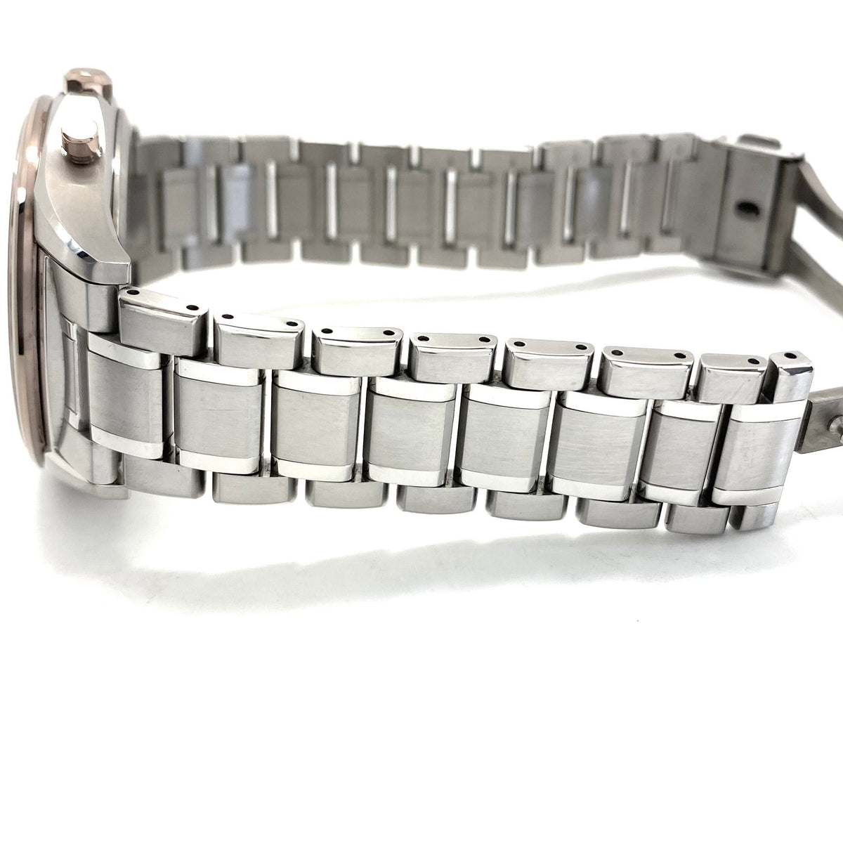 【美品】腕時計 メンズ シチズン エクシード BY1026-65A H874-004JJ02 電波ソーラー ムーンフェイズ 月暈 ルナプログラム シルバー チタニウム デイト表示
