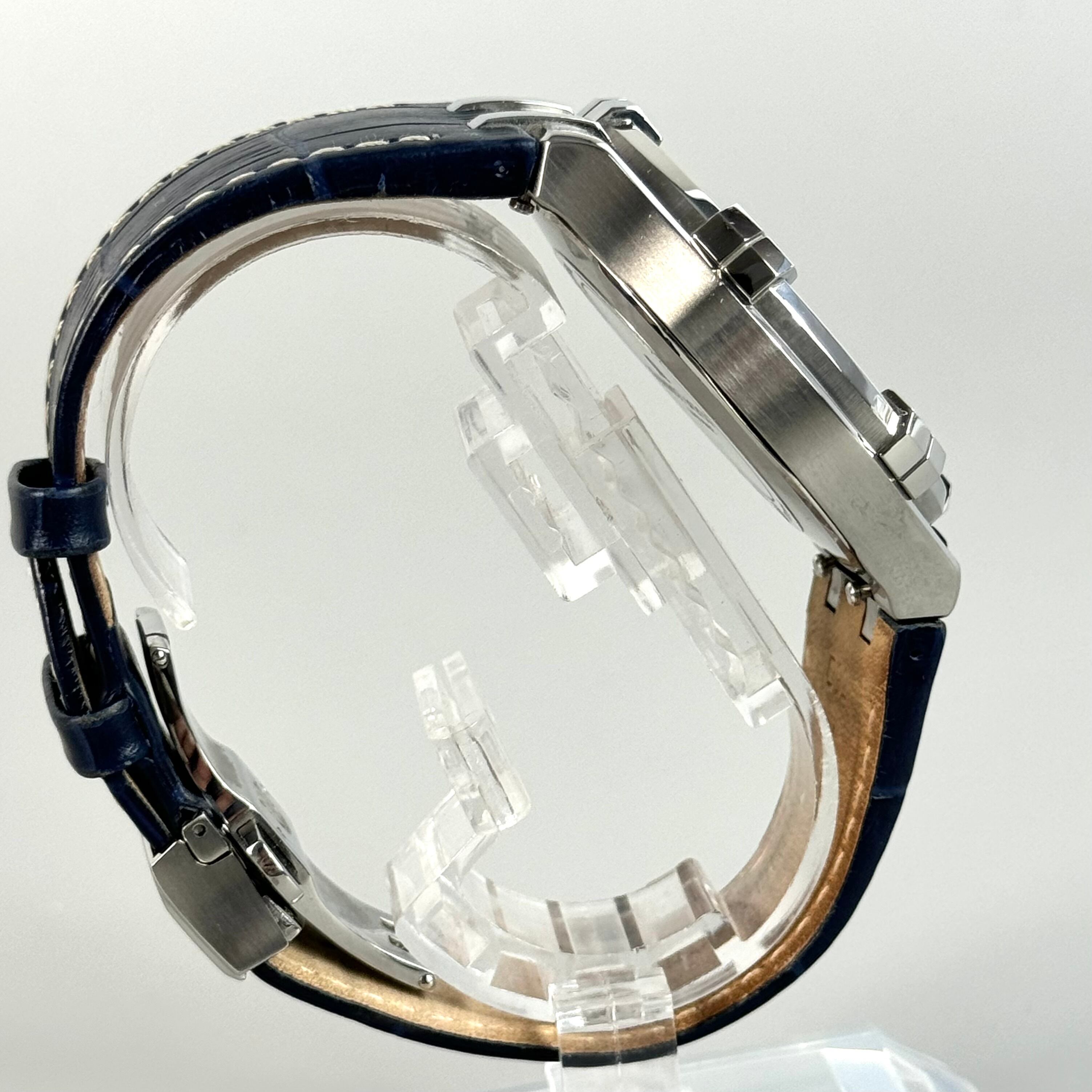 モーリスラクロア　MAURICE LACROIX　アイコン　AI1018　クォーツ　クロノグラフ　シルバー　革ベルト　デイト表示