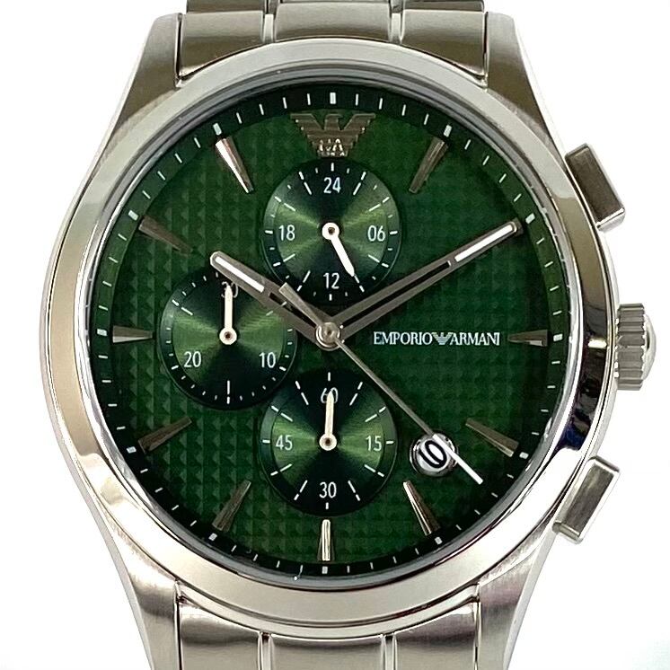 【未使用】エンポリオアルマーニ　EMPORIO ARMANI　AR-11529　クォーツ　クロノグラフ　グリーン　デイト表示