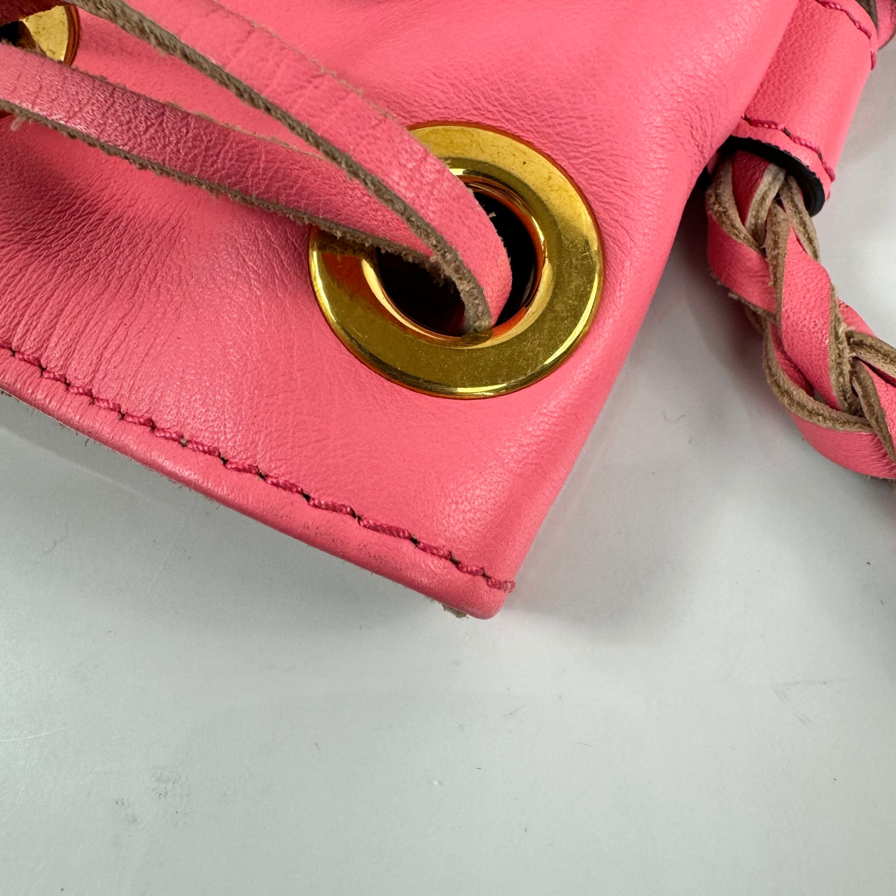 J&M DAVIDSON　カーニバル　L　ショルダーバッグ　フリンジ　ピンク