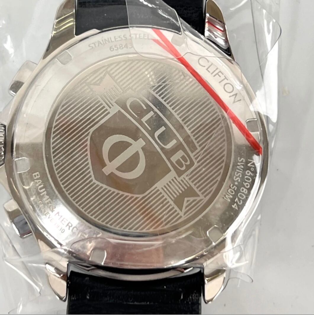 【未使用】ボーム＆メルシエ　ボームアンドメルシー　クリフトン　MOA10434  自動巻式　クロノグラフ　デイト表示