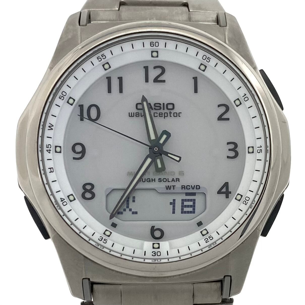 カシオ　CASIO　ウェーブセプター　wave ceptor　WVA?M630D-7AJF　電波ソーラー　アナデジ　白