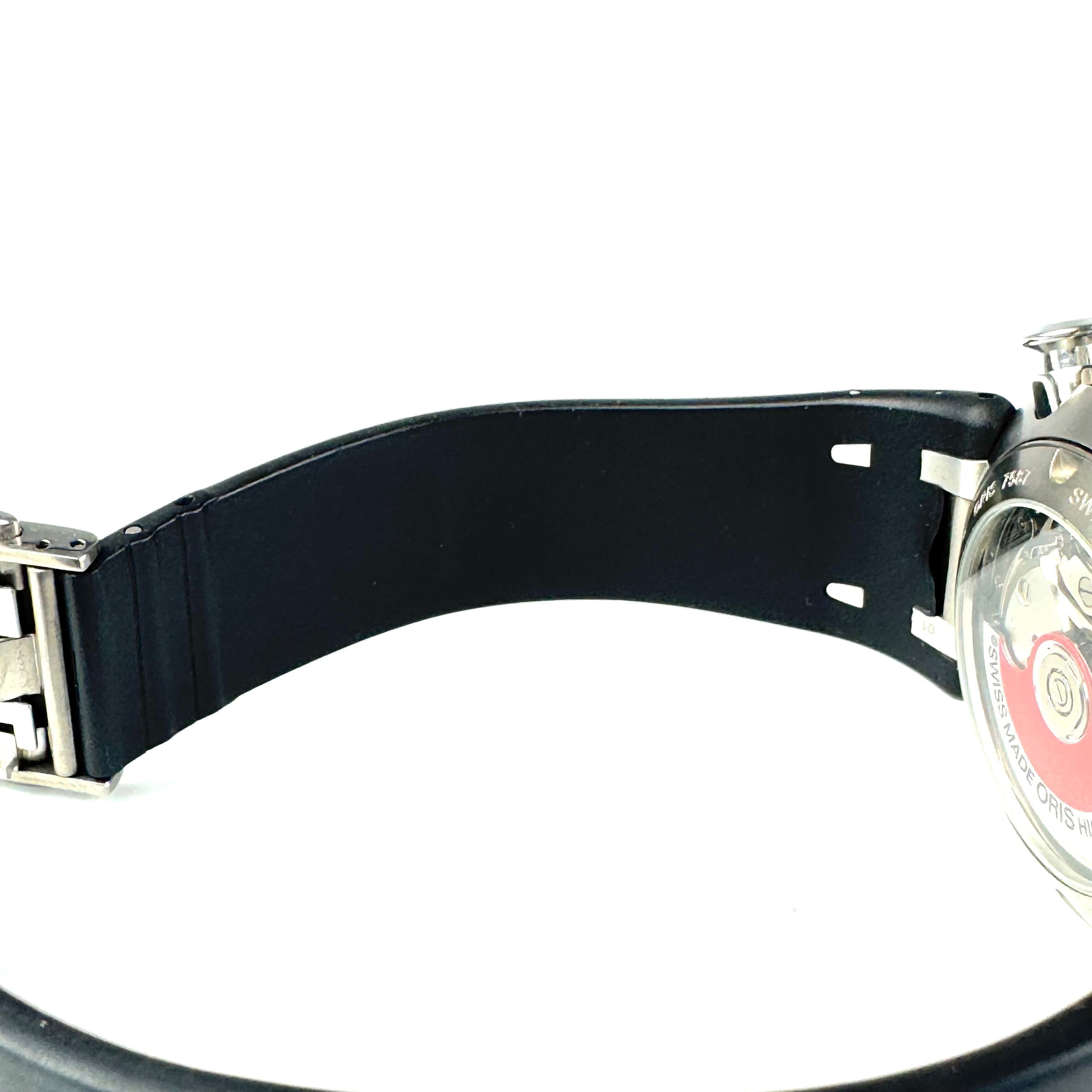 【希少】オリス　ウィリアムス　TT3　リミテッドエディション　7587　自動巻　クロノグラフ　デイト表示　裏スケ　黒　チタニウム　樹脂ベルト　世界限定3000本