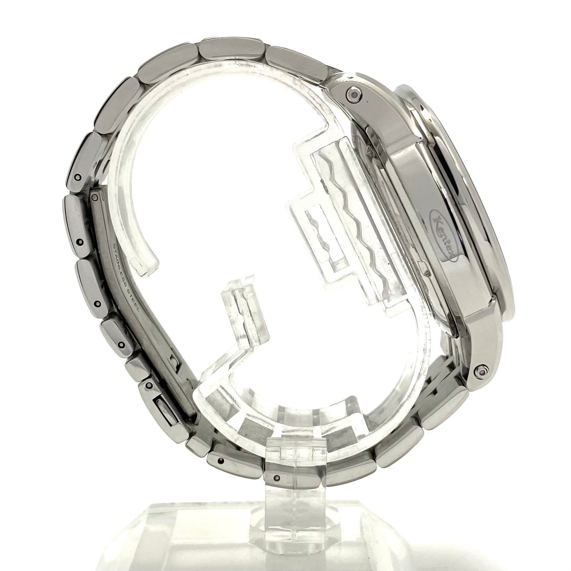 【美品】ケンテックス　KENTEX　エスパイアクティブII　E546M-08　自動巻　シルバー　パワーリザーブ　トリプルカレンダー