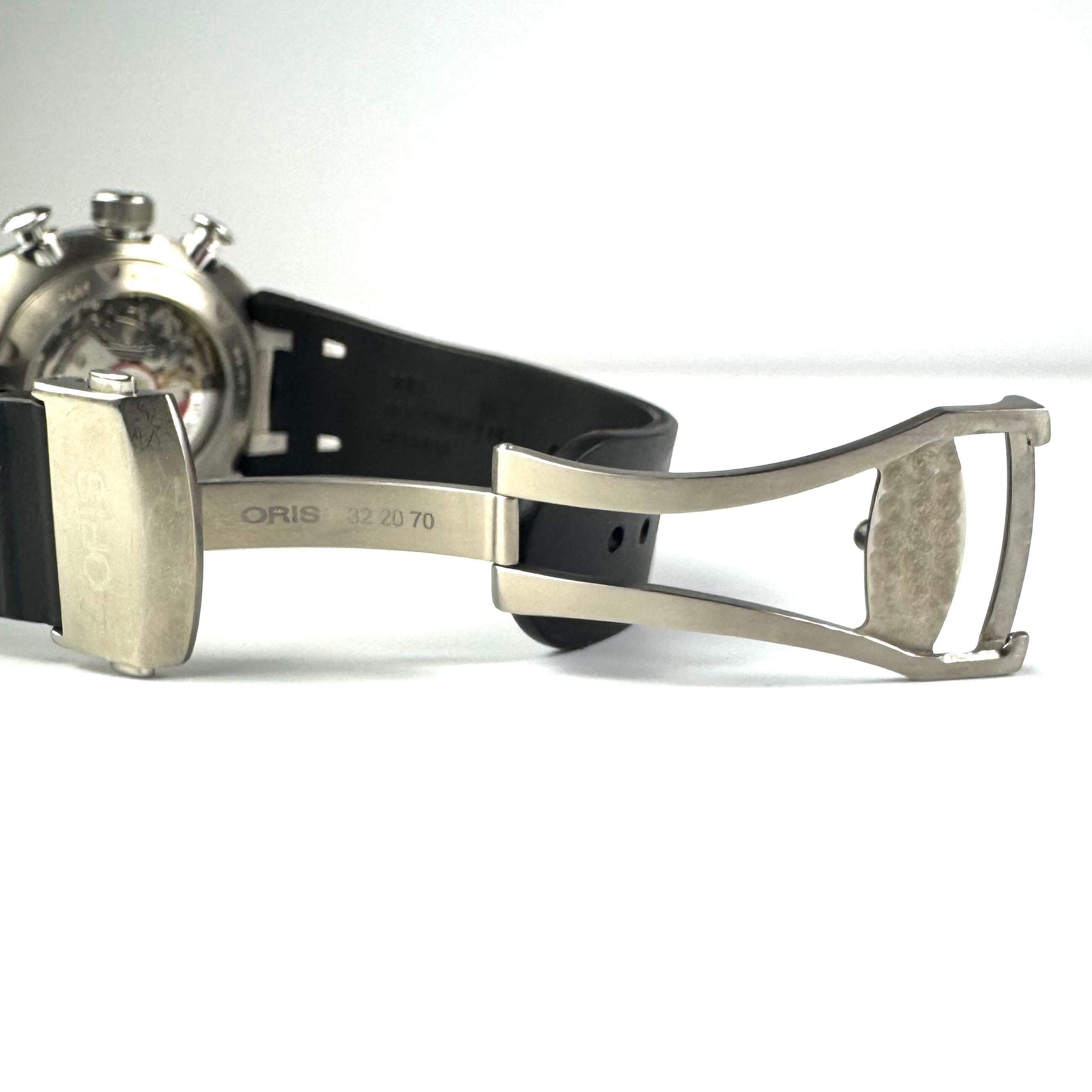 【希少】オリス　ウィリアムス　TT3　リミテッドエディション　7587　自動巻　クロノグラフ　デイト表示　裏スケ　黒　チタニウム　樹脂ベルト　世界限定3000本