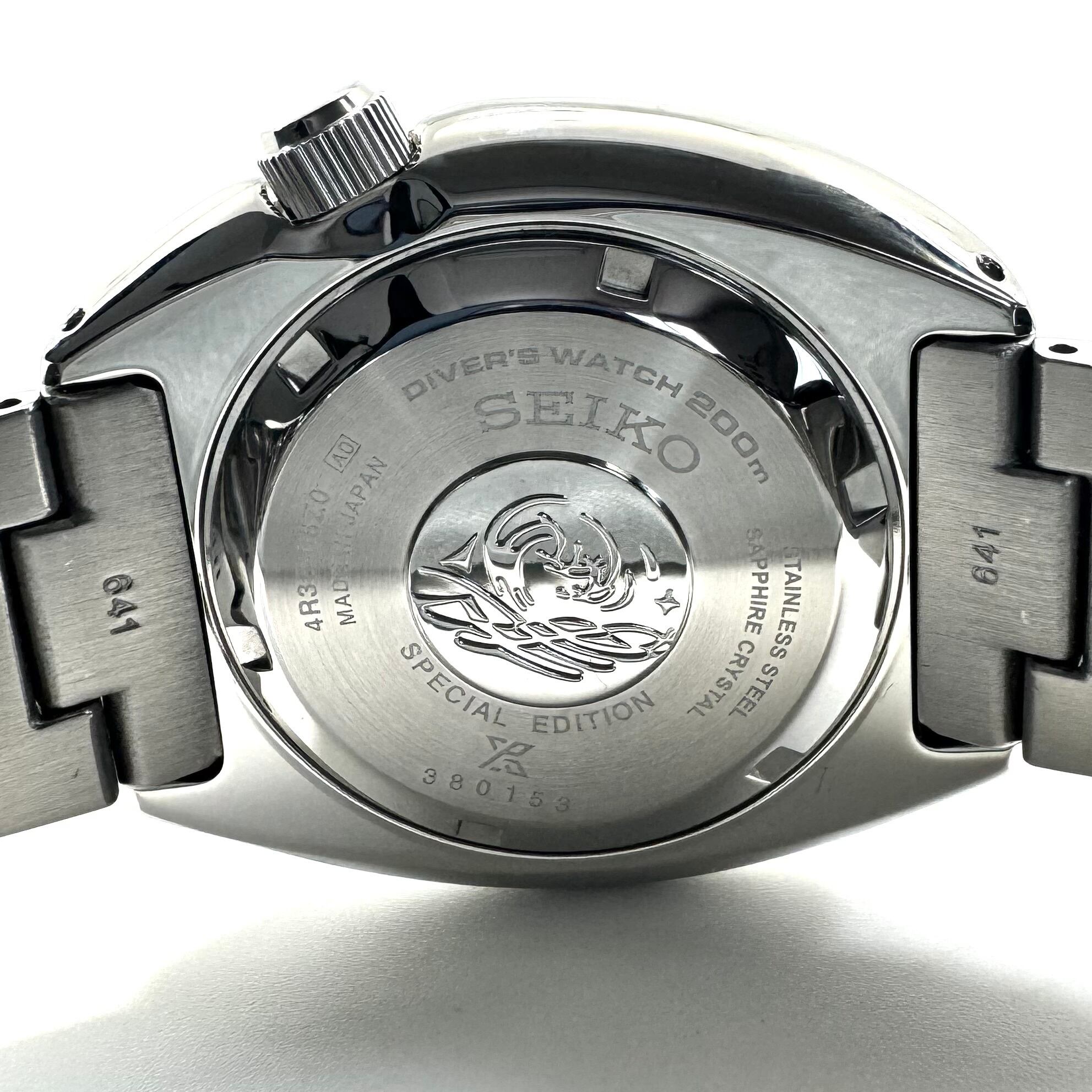 【美品】セイコー　プロスペックス　ダイバースキューバ　PADIコラボモデル　SBDY125　4R36-06Z0　自動巻　青　デイデイト表示（日本語・英語）