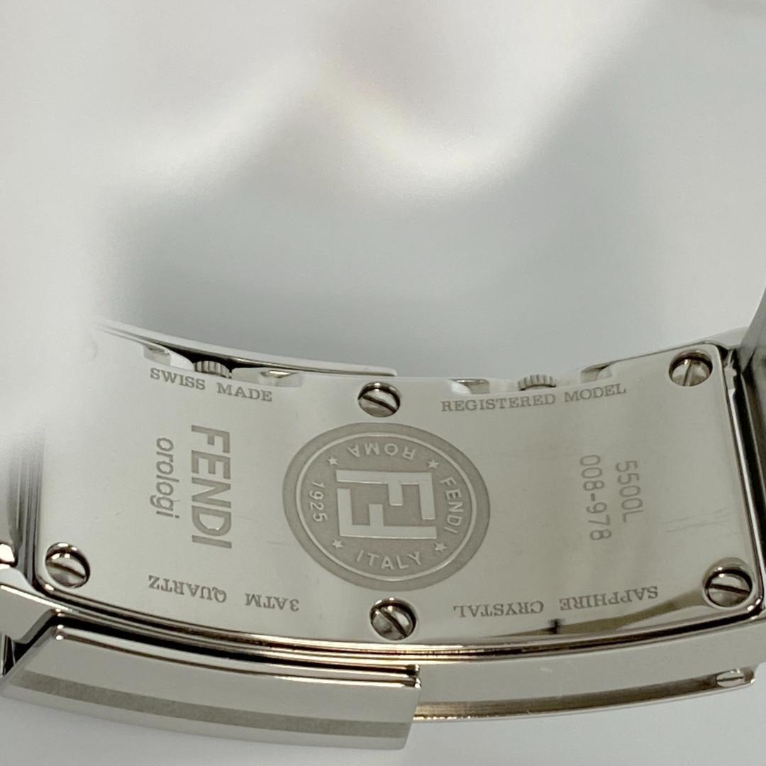 フェンディ 5500L オロロジ シークレット　2タイムゾーン QZ 2針 白黒