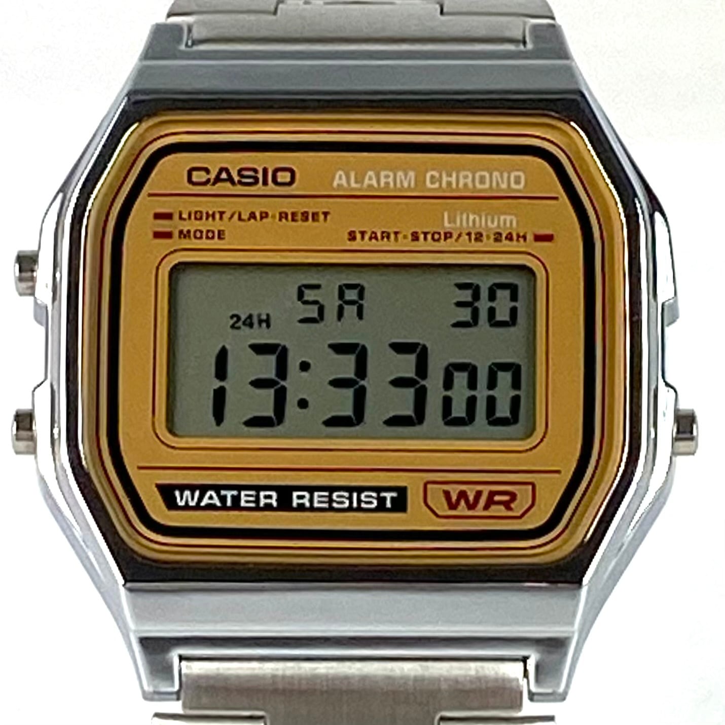 【美品】カシオ　CASIO　A158WEA-9JH　クォーツ　デジタル　ゴールド　メンズ　レディース