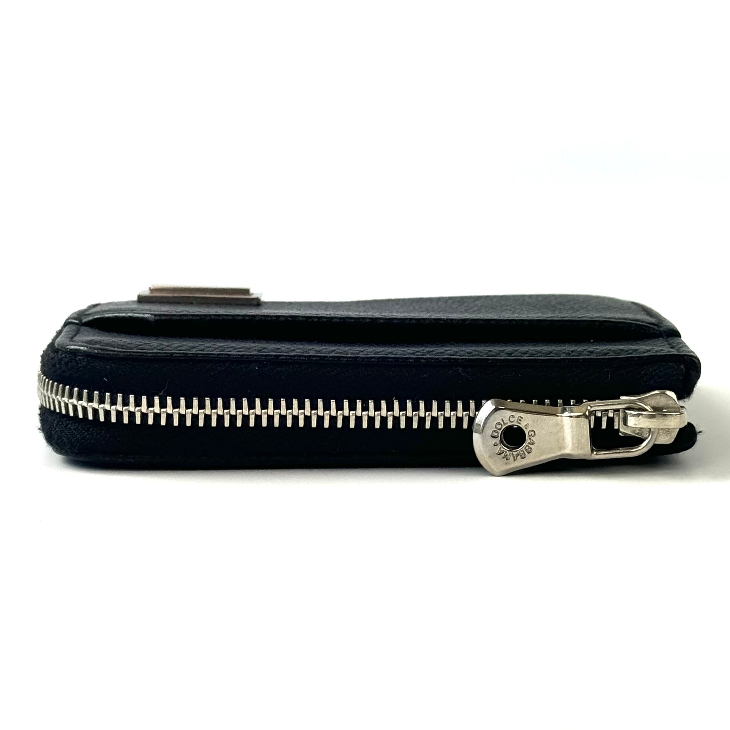 【美品】ドルチェアンドガッバーナ　コインケース　レザー　シルバー金具　黒