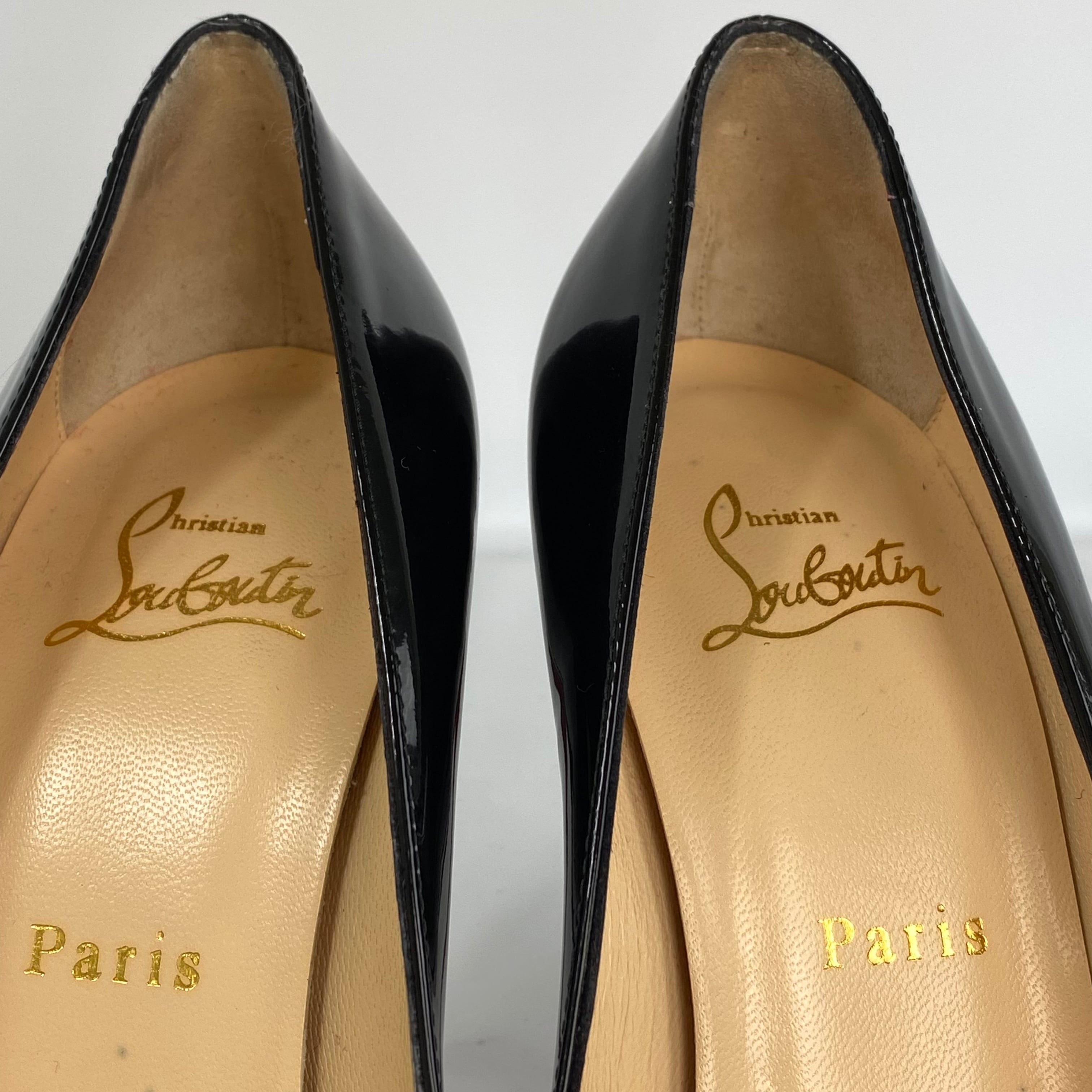 クリスチャンルブタン　パンプス　NUDE　パテント　ハイヒール 黒　37