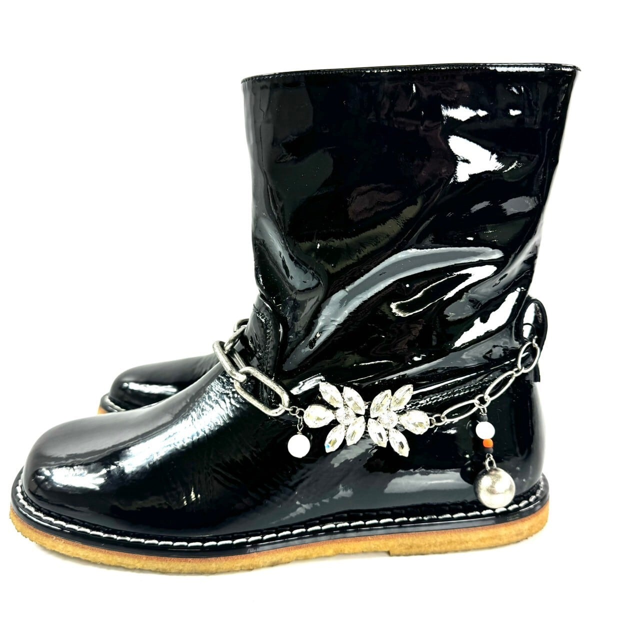 ロエベ　LOEWE　パテント　ブーツ　黒　メンズ　41   日本サイズ26cm