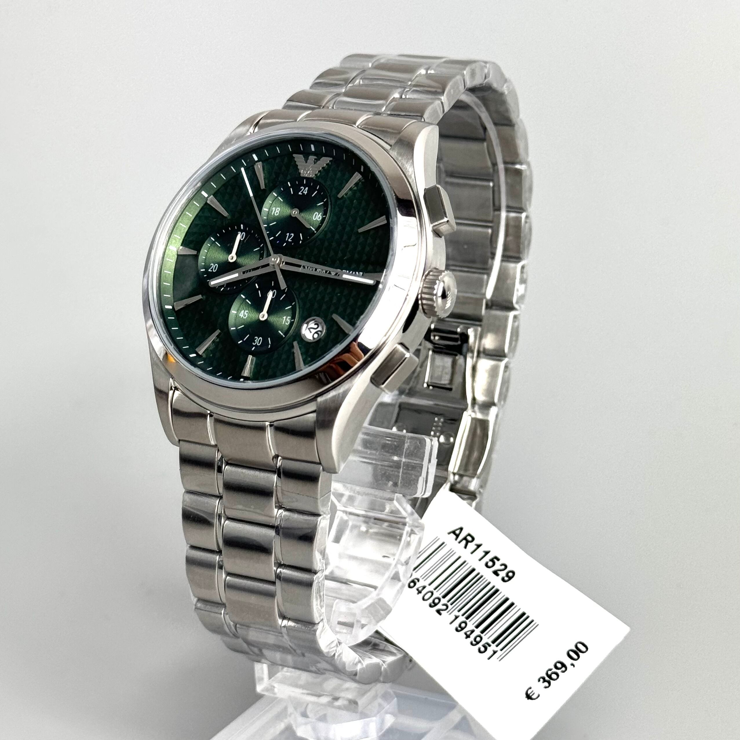 【未使用】エンポリオアルマーニ　EMPORIO ARMANI　AR-11529　クォーツ　クロノグラフ　グリーン　デイト表示