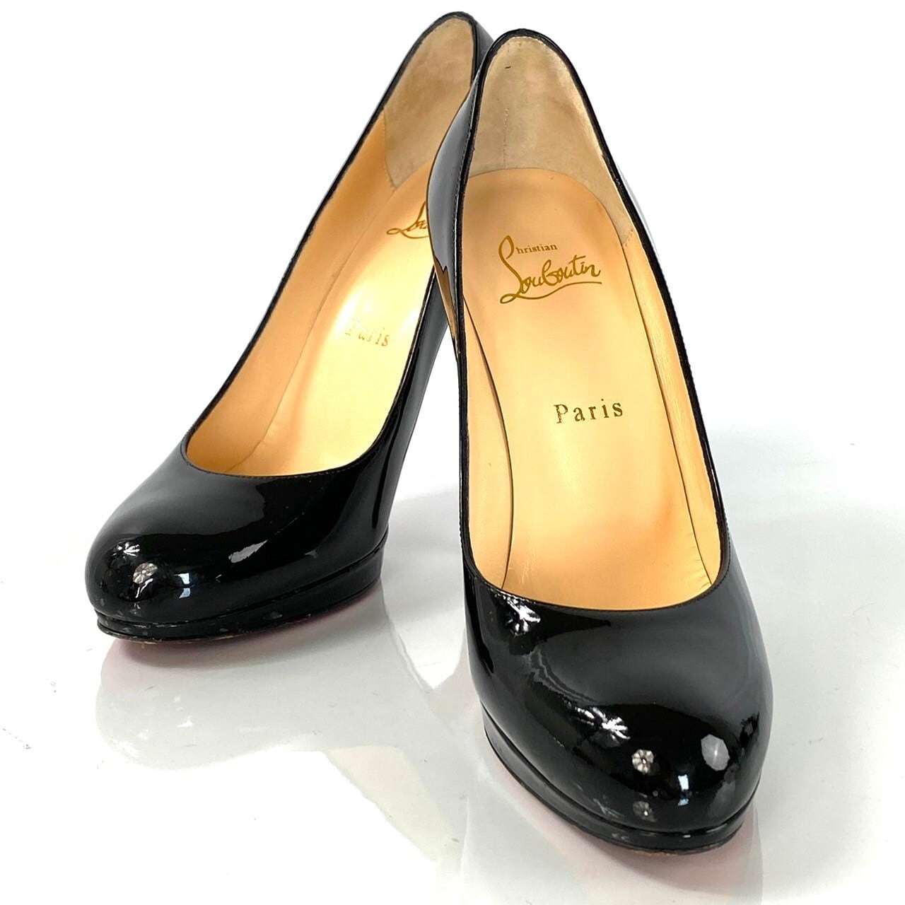 クリスチャンルブタン　Christian Louboutin　パンプス　ピンヒール　パテント　36 1/2　23.5cm　黒