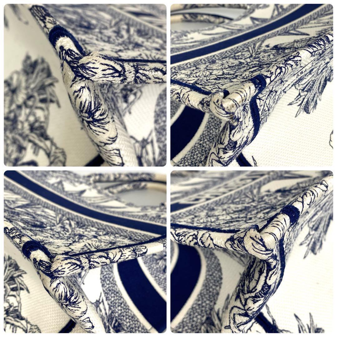 【美品】クリスチャンディオール　ブックトート　MM　エンブロイダリー　キャンバス