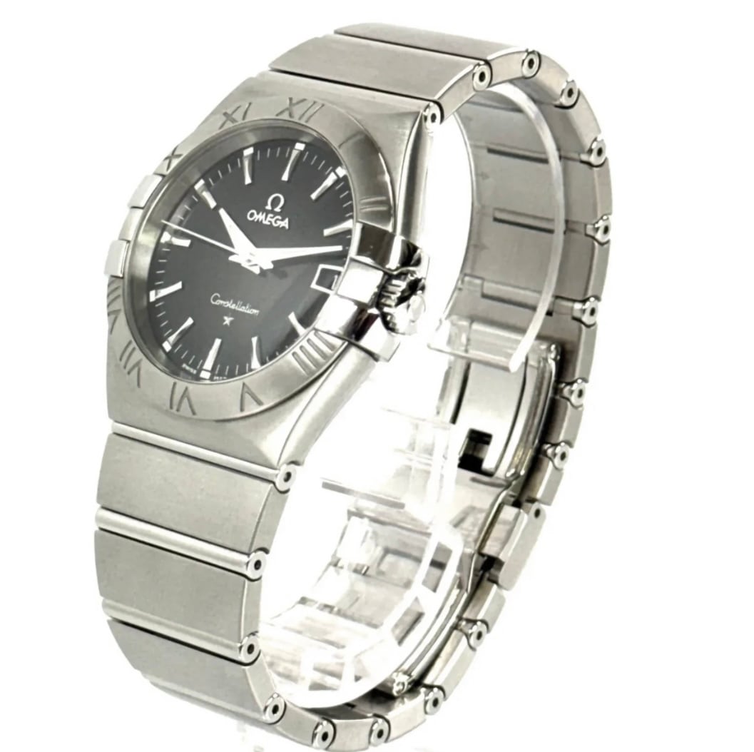 【美品】オメガ　OMEGA　コンステレーション　123.10.35.60.01.001　クォーツ　デイト表示　黒　電池交換