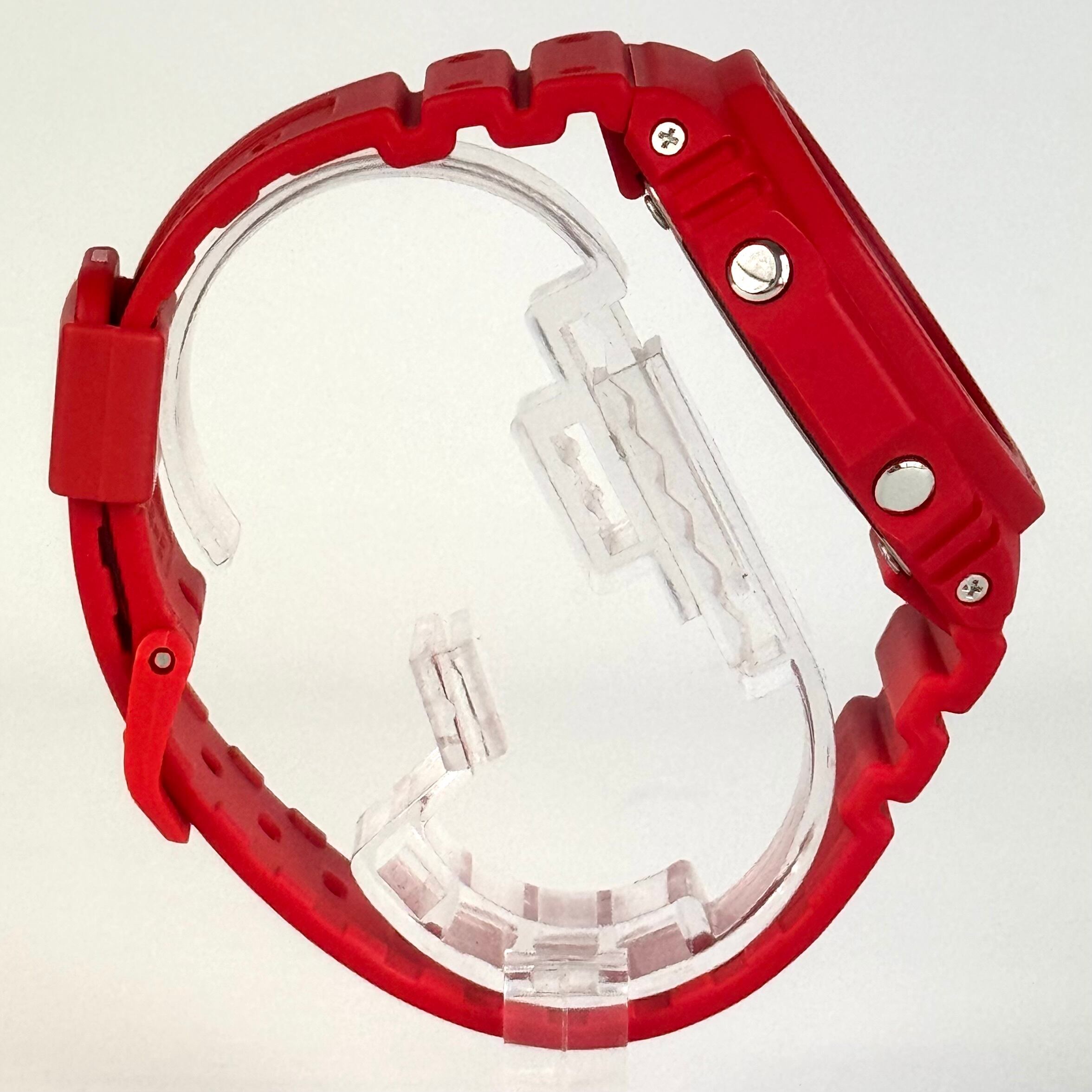 【美品】カシオ　G-SHOCK　ジーショック　2100シリーズ　GA-2100-4AJF　クォーツ　アナデジ　レッド　樹脂ベルト