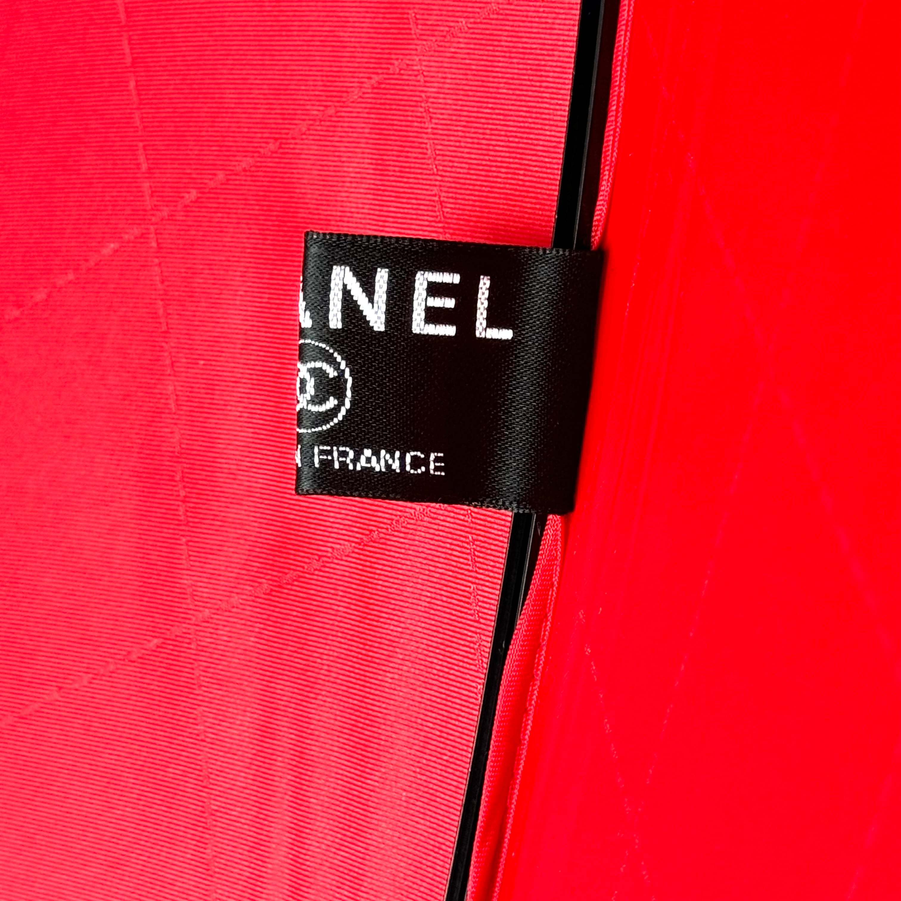 【希少】シャネル　マトラッセ　ココマーク　傘　レッド