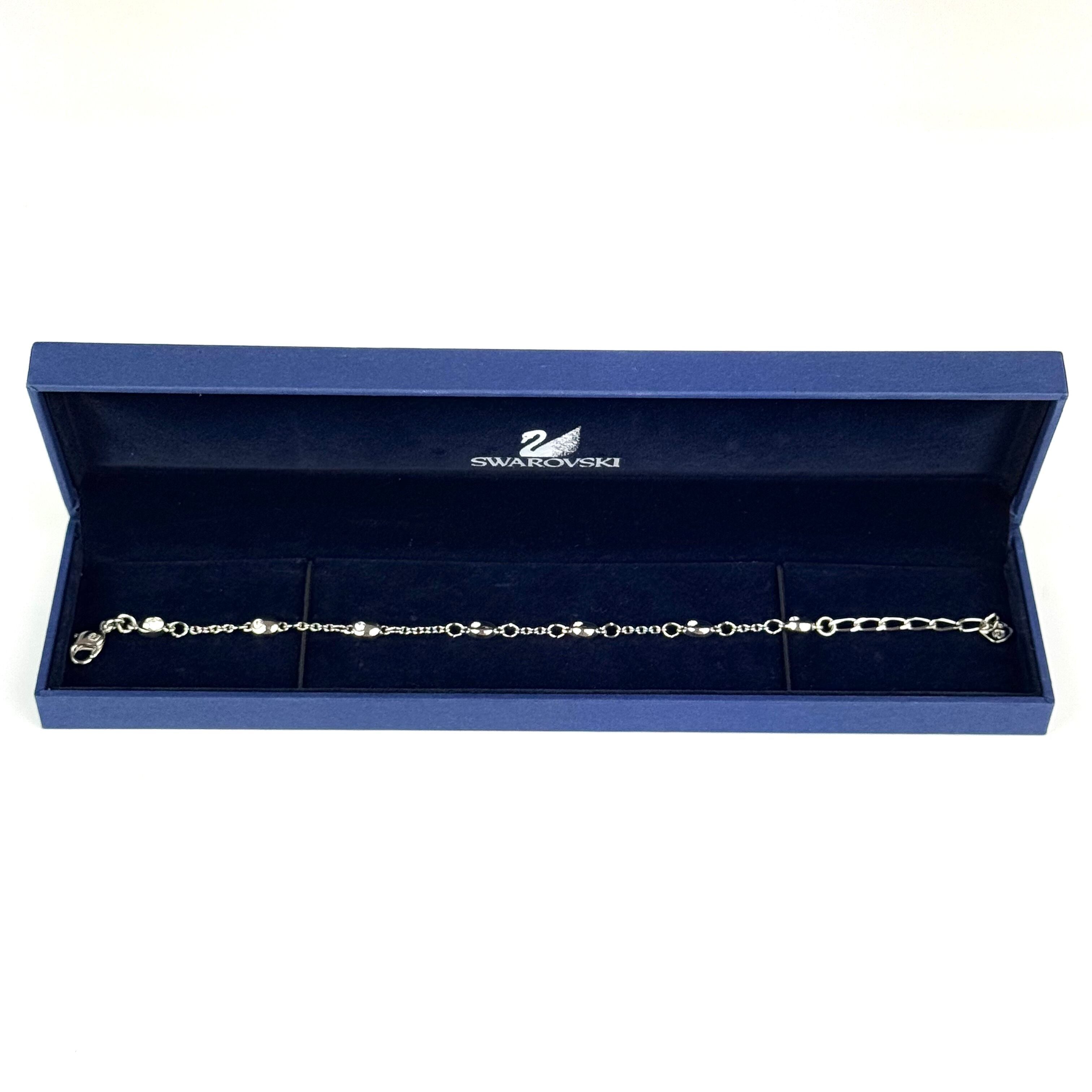 【美品】スワロフスキー　SWAROVSKI　ブレスレット　ストーン　シルバー