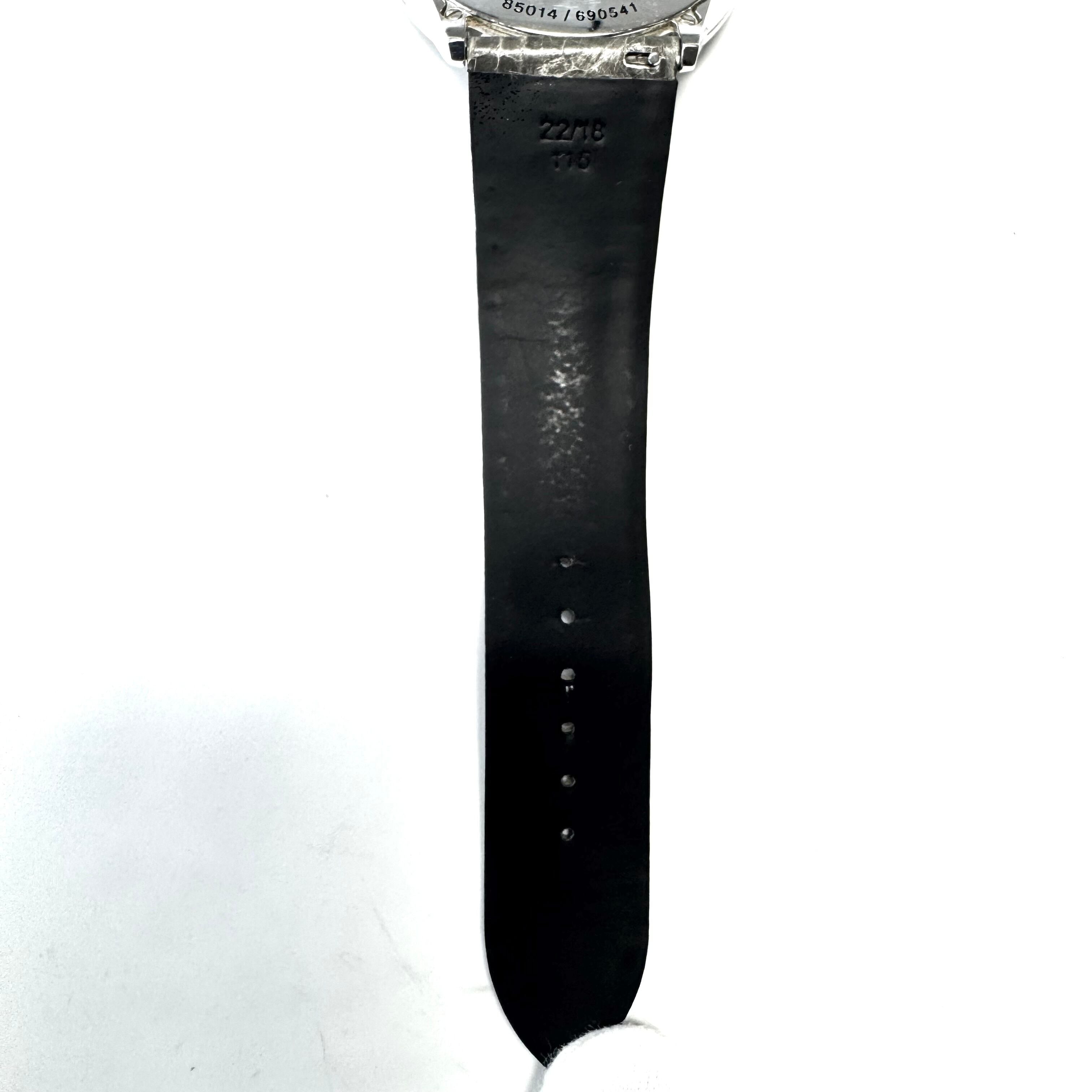 【希少】エドックス　EDOX　85014-3-AIN　レ・ヴォベール　オープンハート　自動巻　シルバー　革ベルト