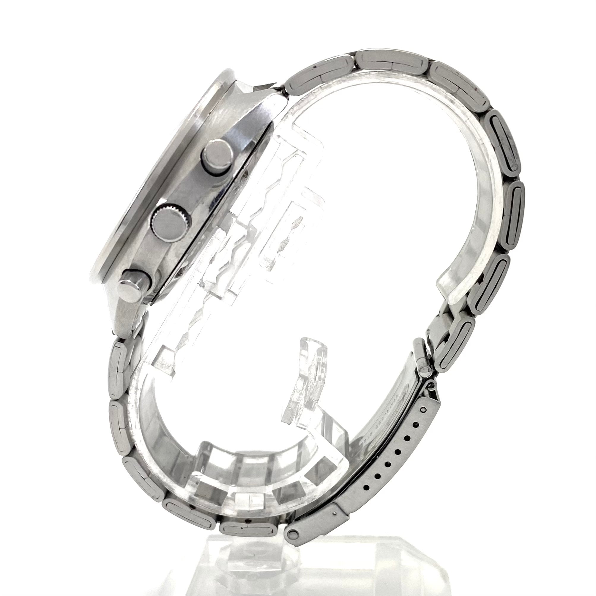 【希少】腕時計 メンズ セイコー 5スポーツ スピードタイマー ラリーメーター 7017-6050 自動巻 黒 デイデイト表示（日本語・英語） クロノグラフ 1971年製 ヴィンテージ 社外ベルト