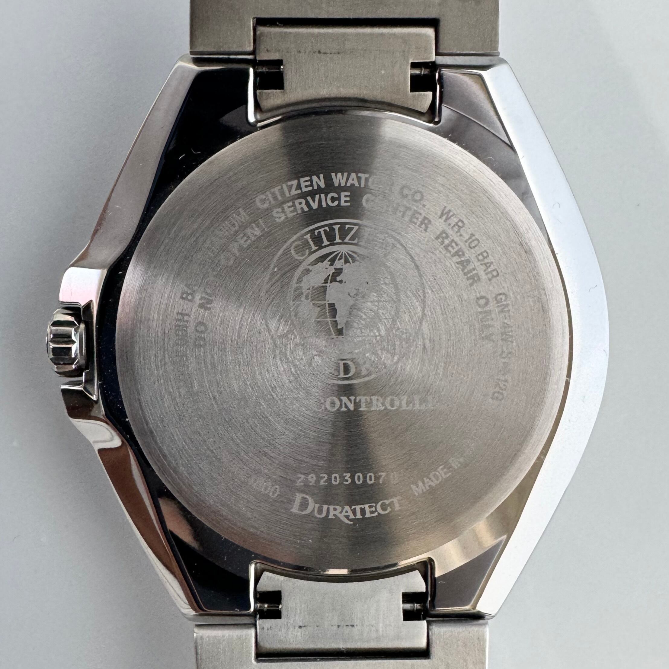 【美品】シチズン　アテッサ　AT6050-54E 　H100-R007556　電波ソーラー　黒　デイデイト　チタニウム