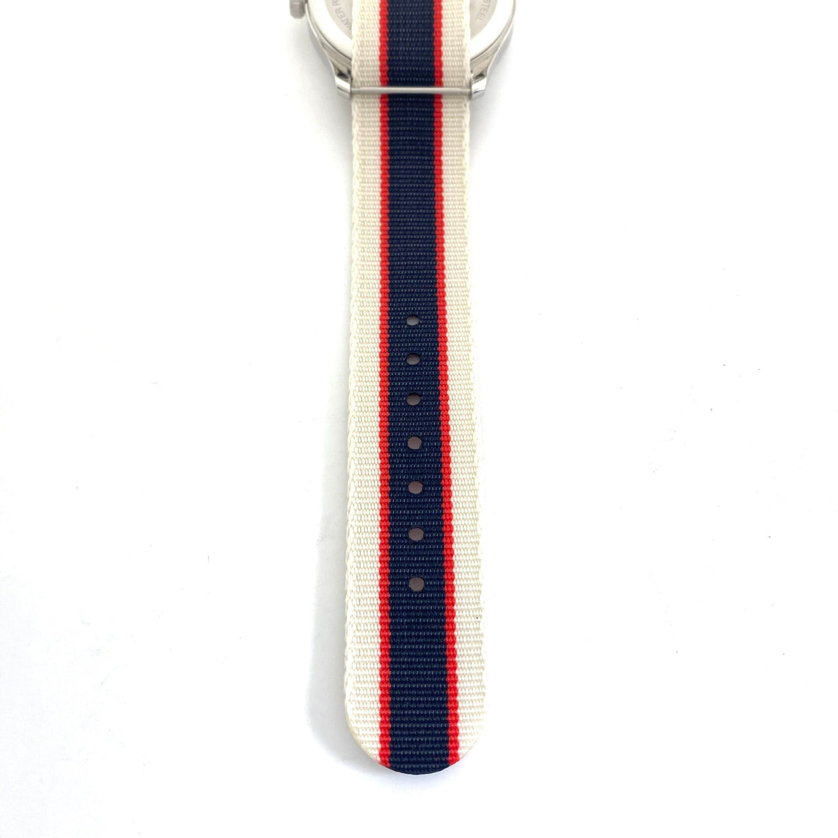 【美品】腕時計 メンズ グッチ GUCCI Gタイムレス 126.4 YA1264071 クォーツ アイボリー ネイビー レッド マルチカラー ナイロンベルト