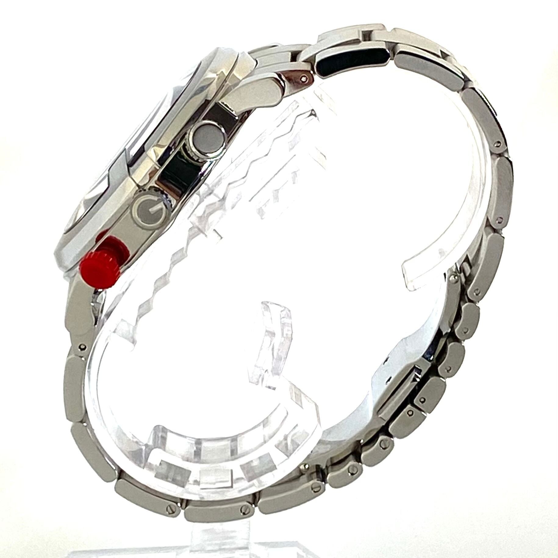 【美品】グッチ　GUCCI　Gクロノ　101M　YA101361　クォーツ　黒　スモールセコンド　クロノグラフ