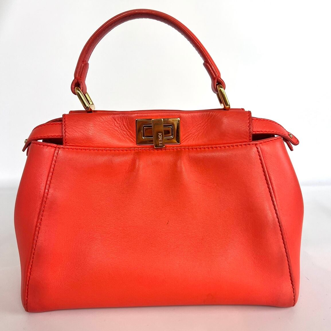 フェンディ ピーカブー ミニ スモール オレンジ バンドバッグ