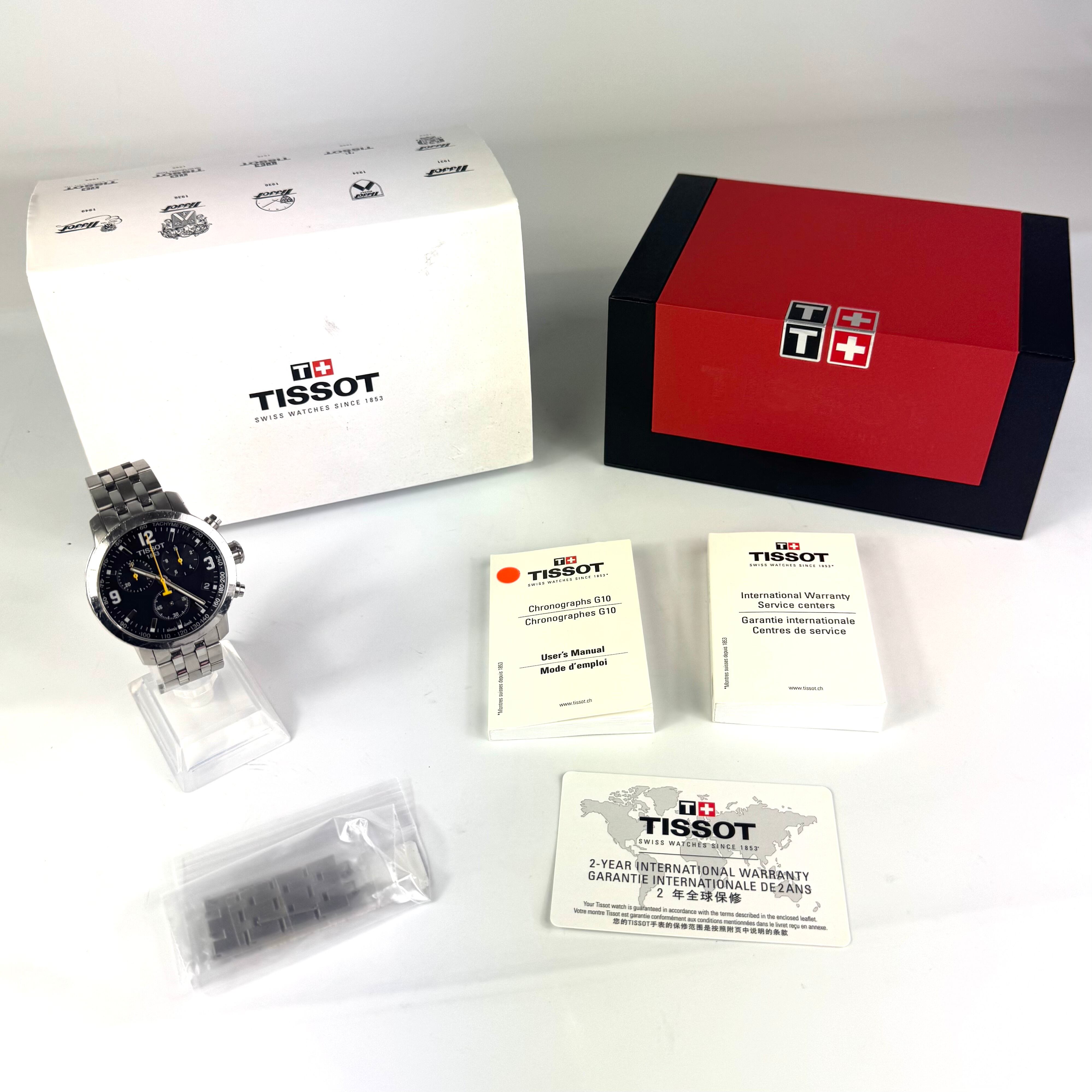 ティソ　TISSOT　T-スポーツ　PRC200　T055417A　クォーツ　クロノグラフ　デイト表示　黒