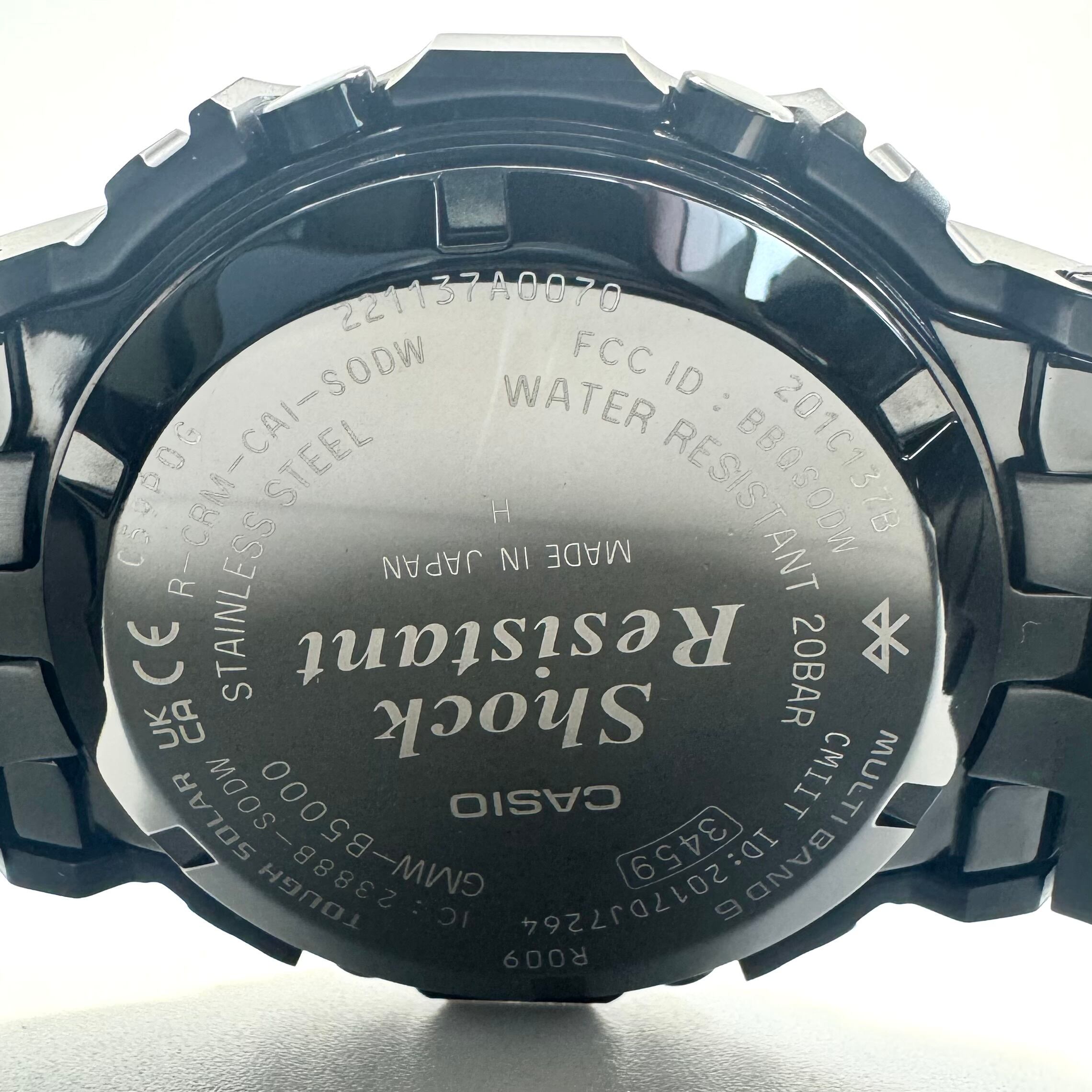 カシオ　ジーショック　G-SHOCK　GMW-B5000MB-1JF　フルメタル　電波ソーラー　モバイルリンク　スクエア　デジタル