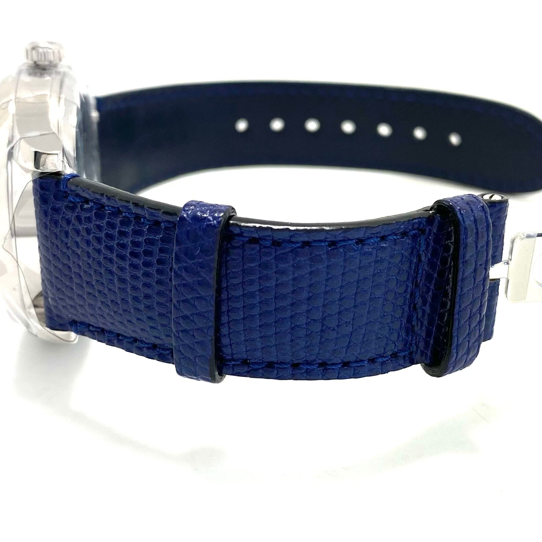 【未使用】腕時計 グッチ GUCCI Gタイムレス 126.4 YA1264122 ビー 蜂 モチーフ 自動巻 青 革ベルト メンズ レディース ユニセックス