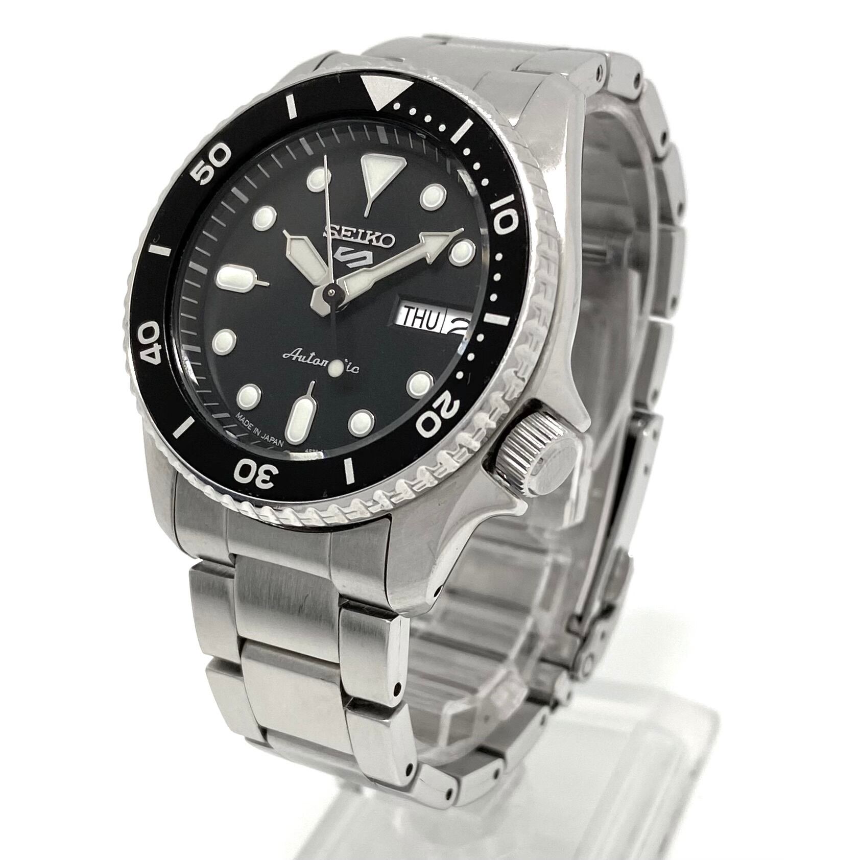 腕時計 メンズ セイコー 5スポーツ SBSA225 4R36-14B0 自動巻 黒 デイデイト表示（日本語・英語） 裏スケ 10気圧防水