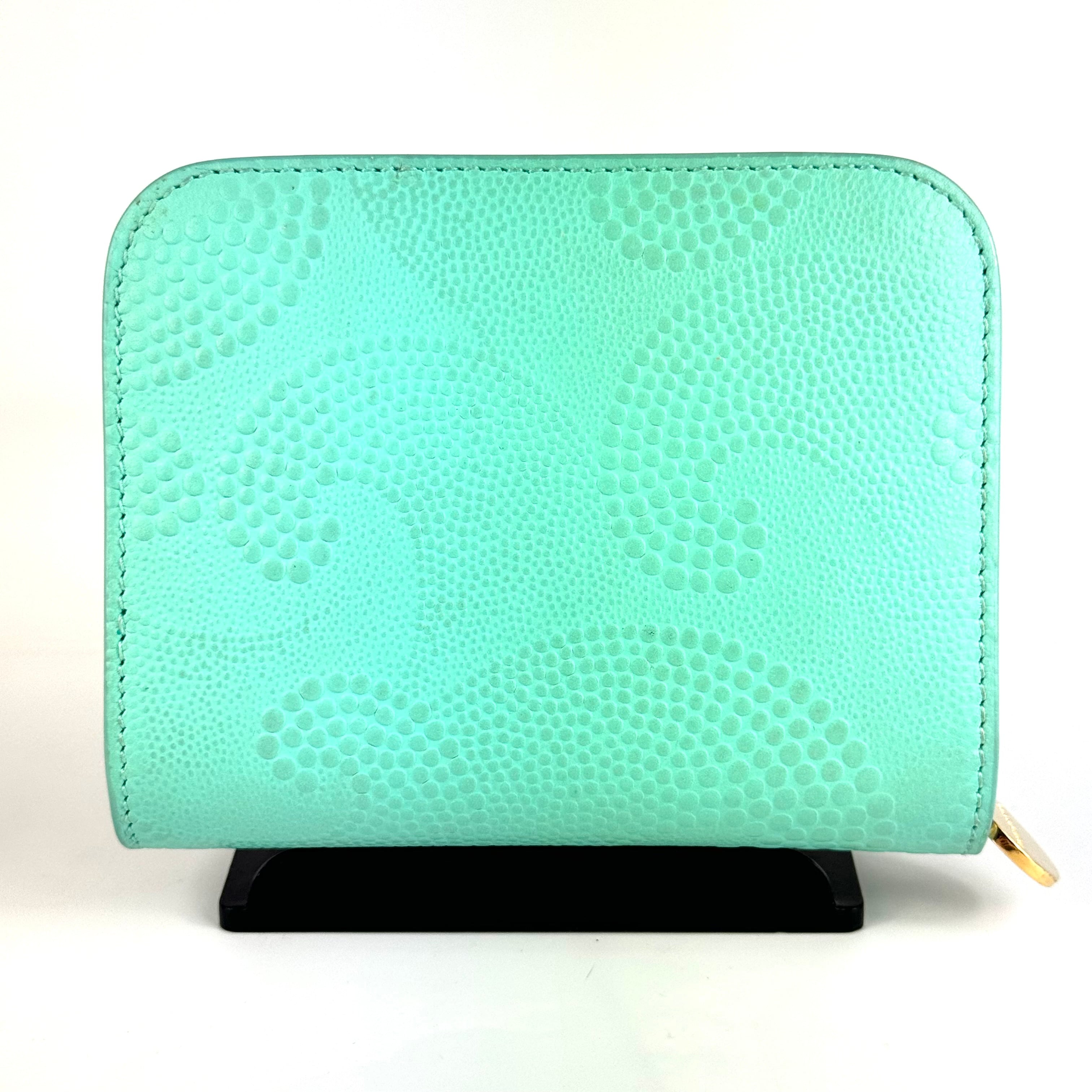 ティファニー　財布　レクタンギュラー　ミニウォレット　コインケース　ティファニーブルー　レザー