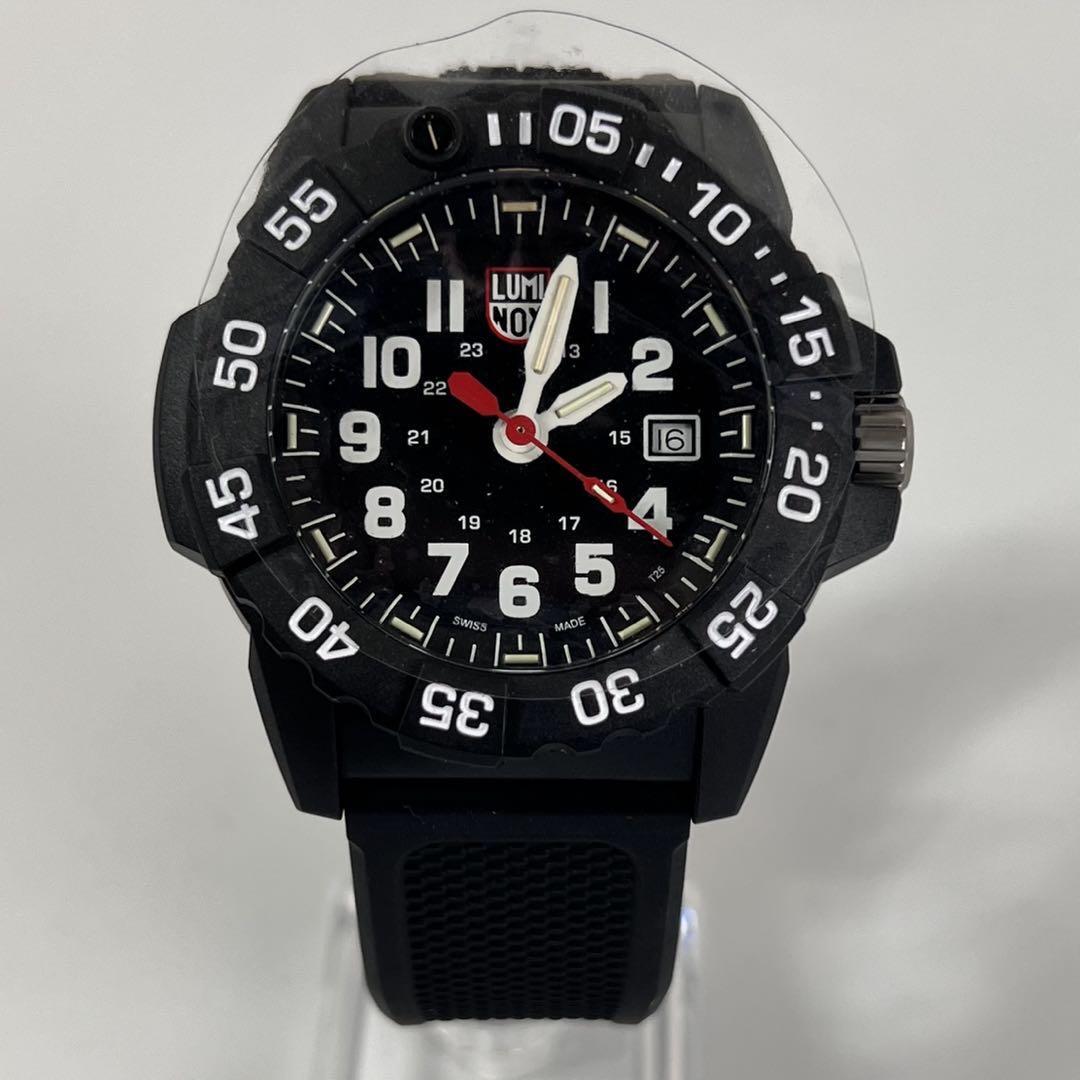 【未使用】ルミノックス　ネイビーシールズ　クォーツ　黒　デイト表示　ラバーベルト