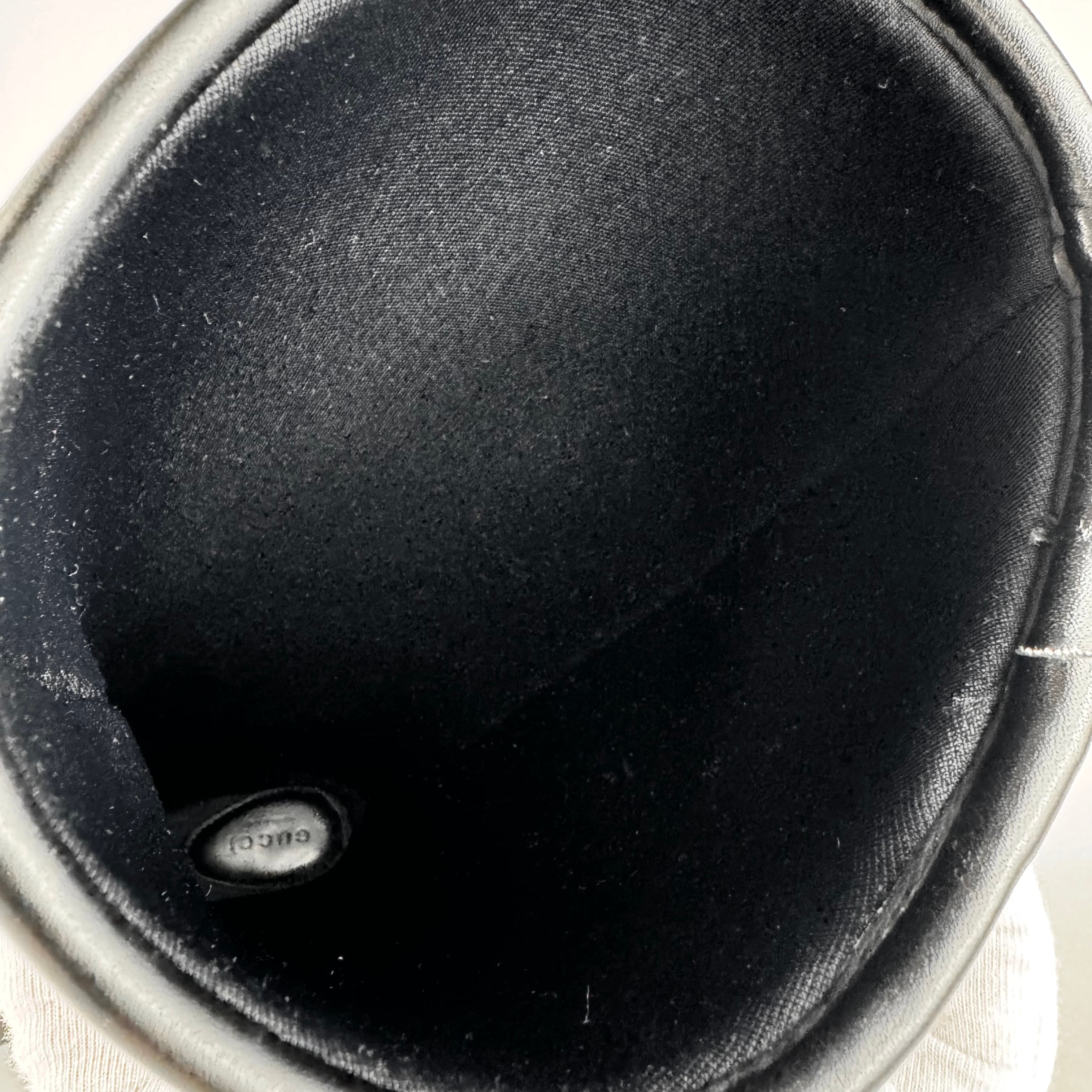 【美品】グッチ　GUCCI　レインブーツ　モノグラム　ラバー　黒　24cm