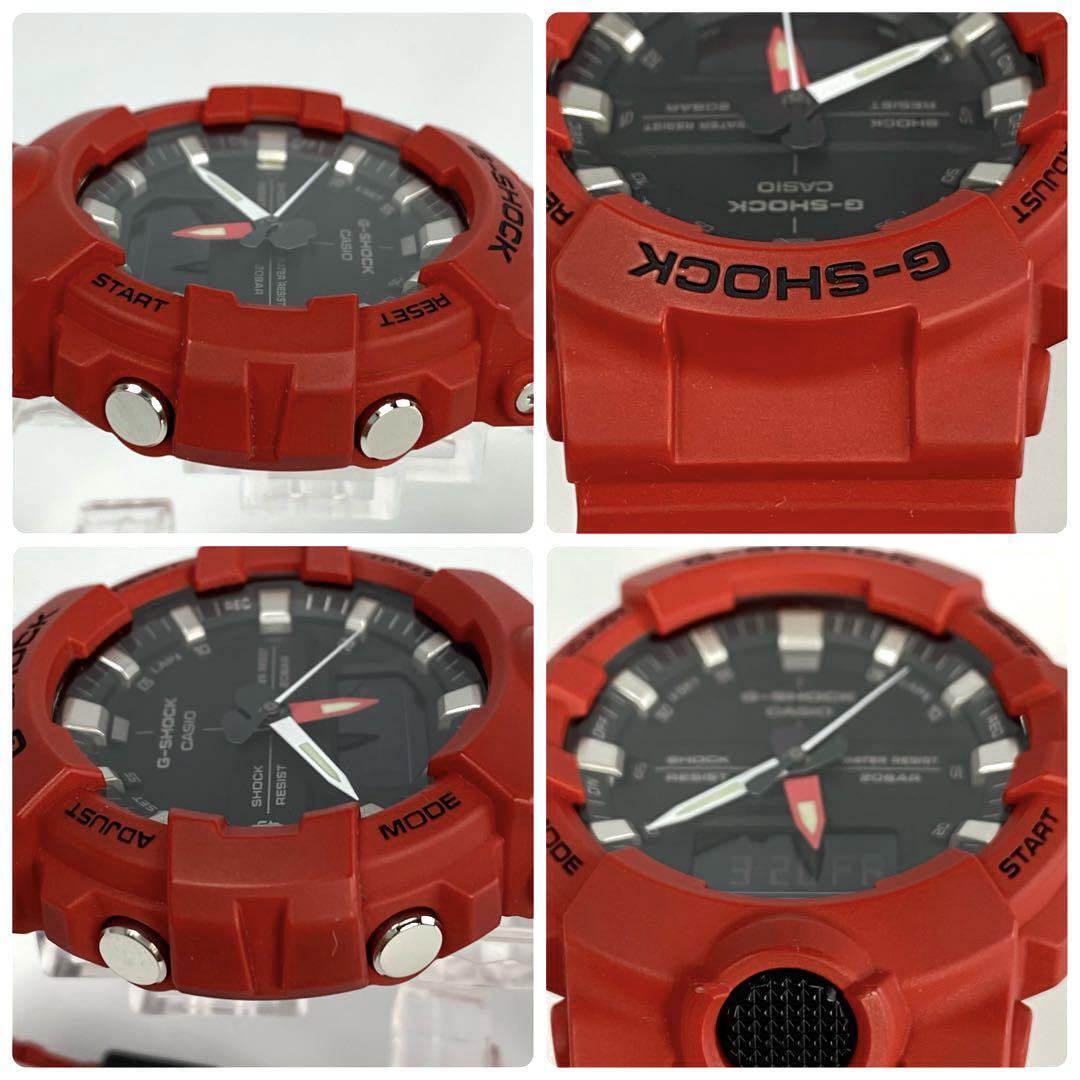 カシオ　Gショック　GA-800　アナデジ　赤　ラバー