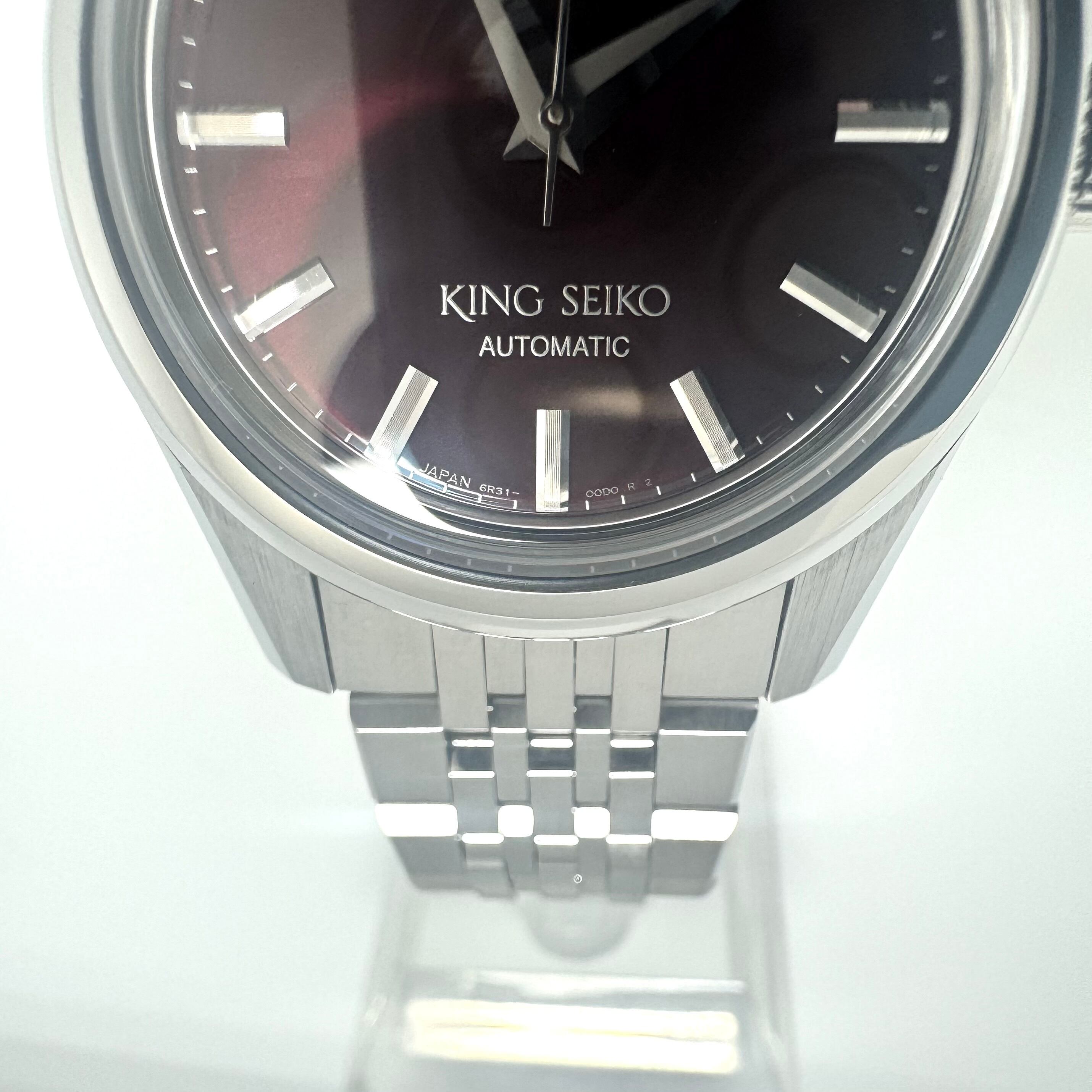 【美品】腕時計 セイコー SEIKO キングセイコー KING SEIKO SDKS009 6R31-00D0 中古 自動巻 赤 ワインレッド 10気圧防水