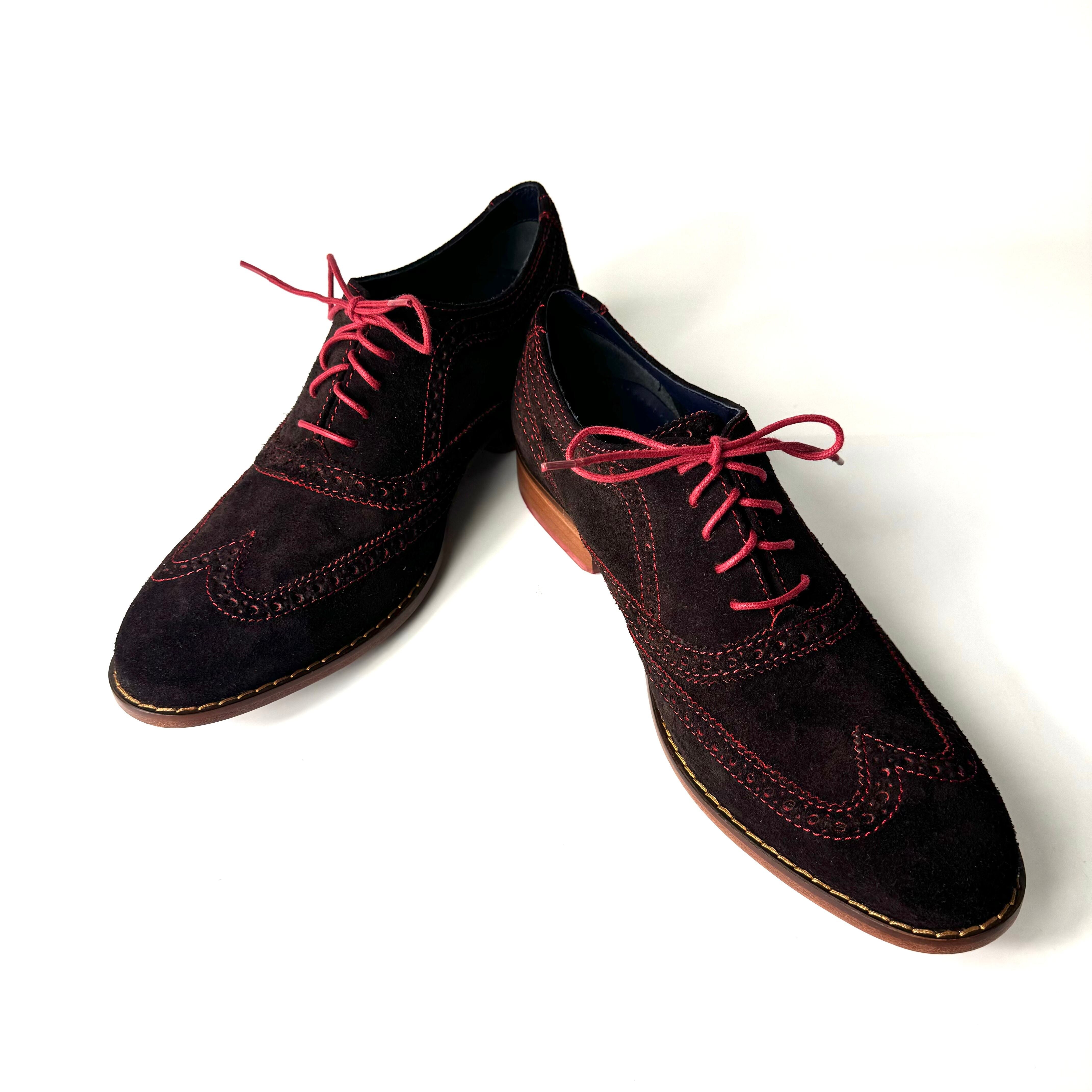 【ほぼ未使用】コールハーン　ナイキエアー　ウィングチップ　スエード　ブラウン