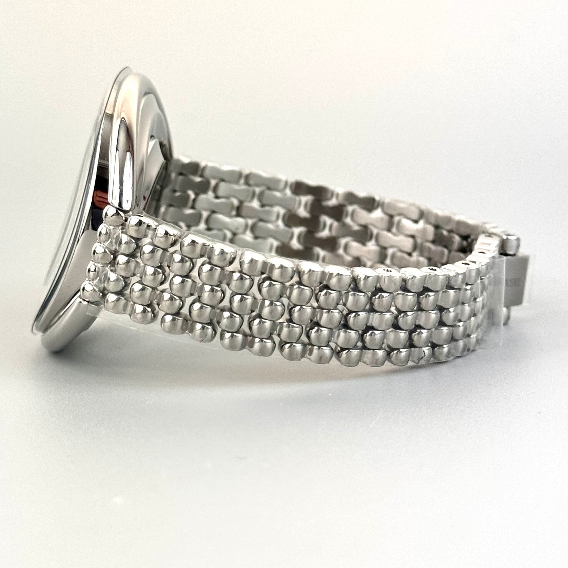 【未使用・電池交換済み】スワロフスキー　SWAROVSKI　Crystalline　クリスタルライン　Oval　オーバル　5181008　クォーツ　2針　シルバー　レディース