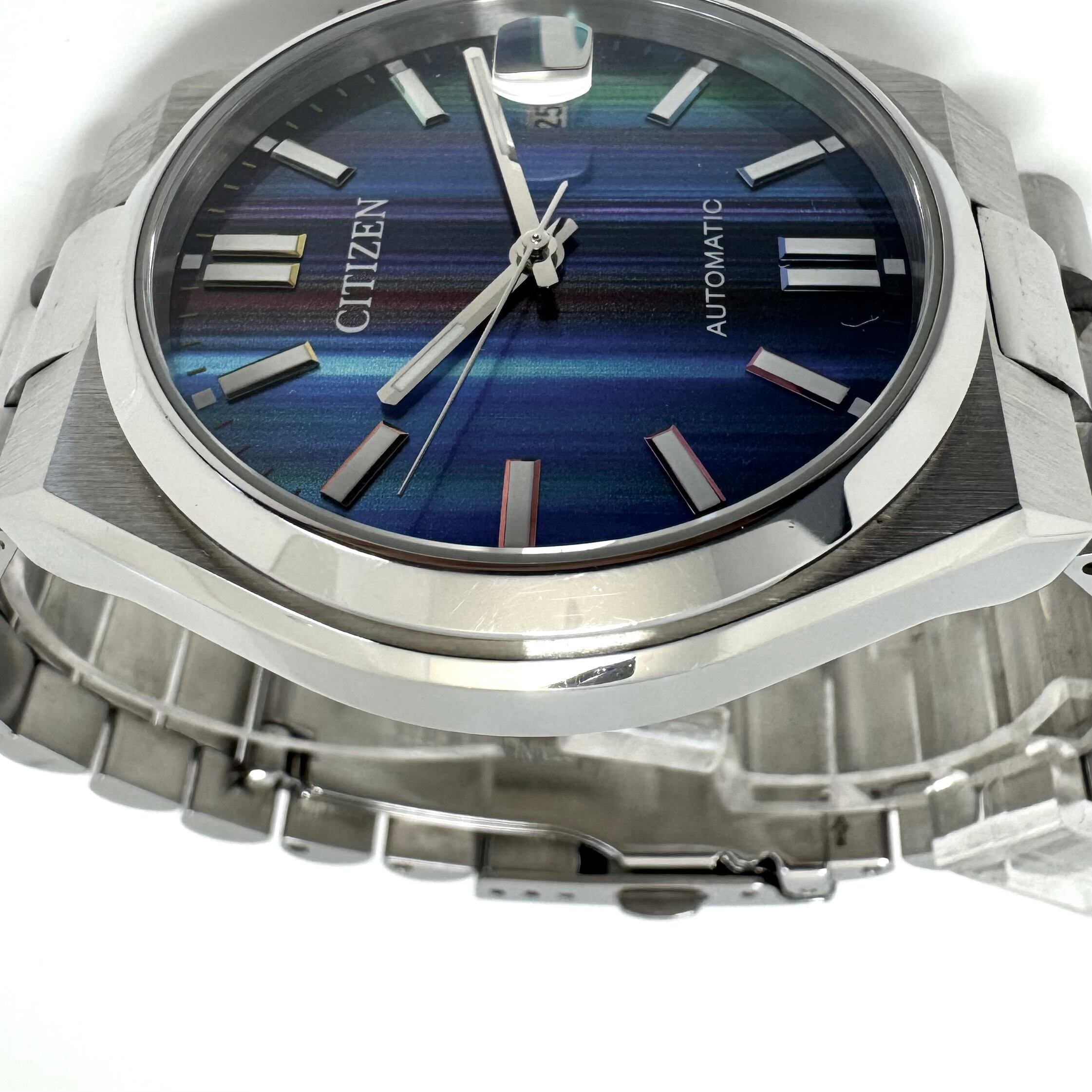 【動作良好】腕時計 メンズ シチズン シチズンコレクション メカニカル ツヨサ NJ0151-53W 8210-S126967 自動巻式 裏スケ ブルーグラデーション デイト表示