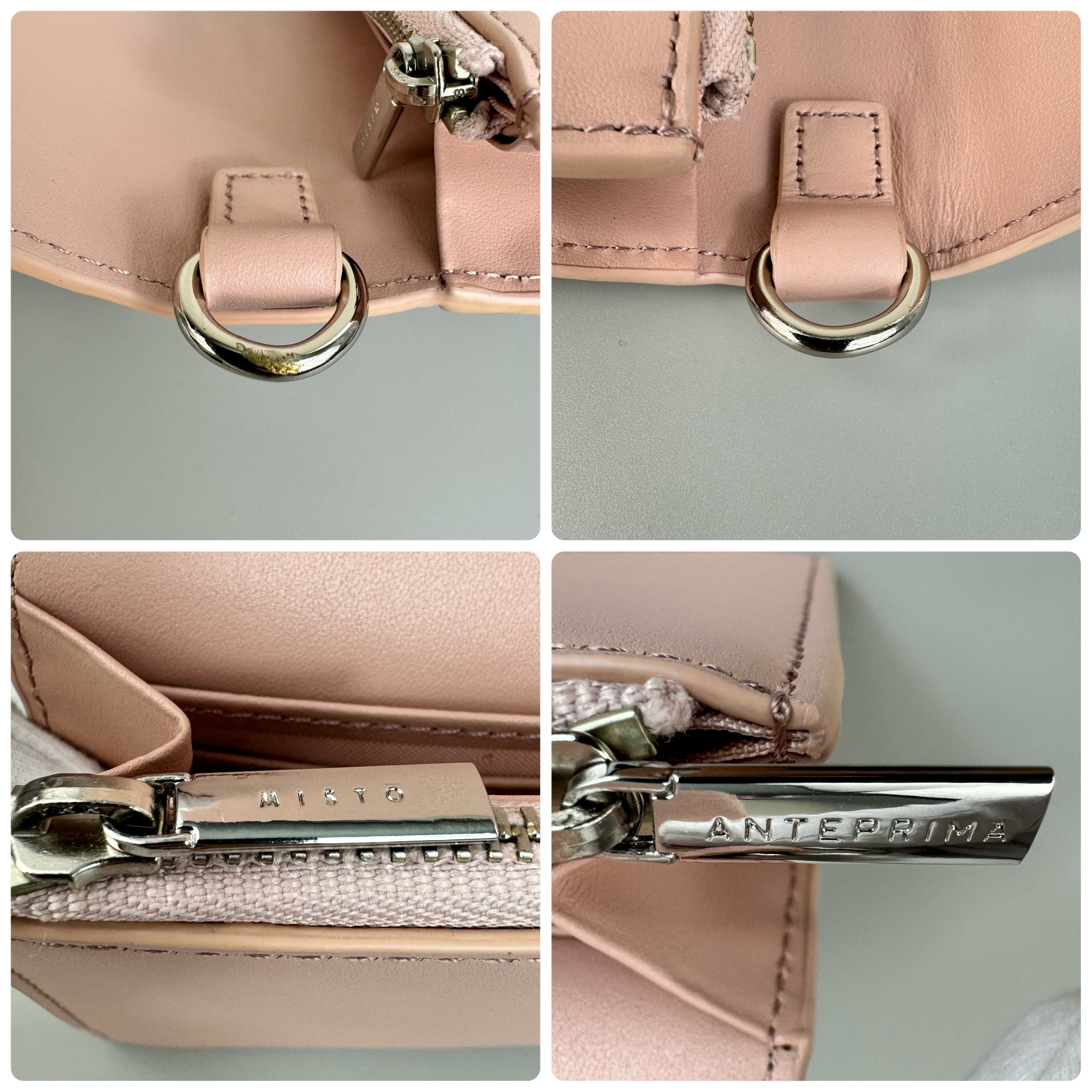 【ほぼ未使用】アンテプリマミスト　チェーンウォレット　財布　レザー　ライトピンク