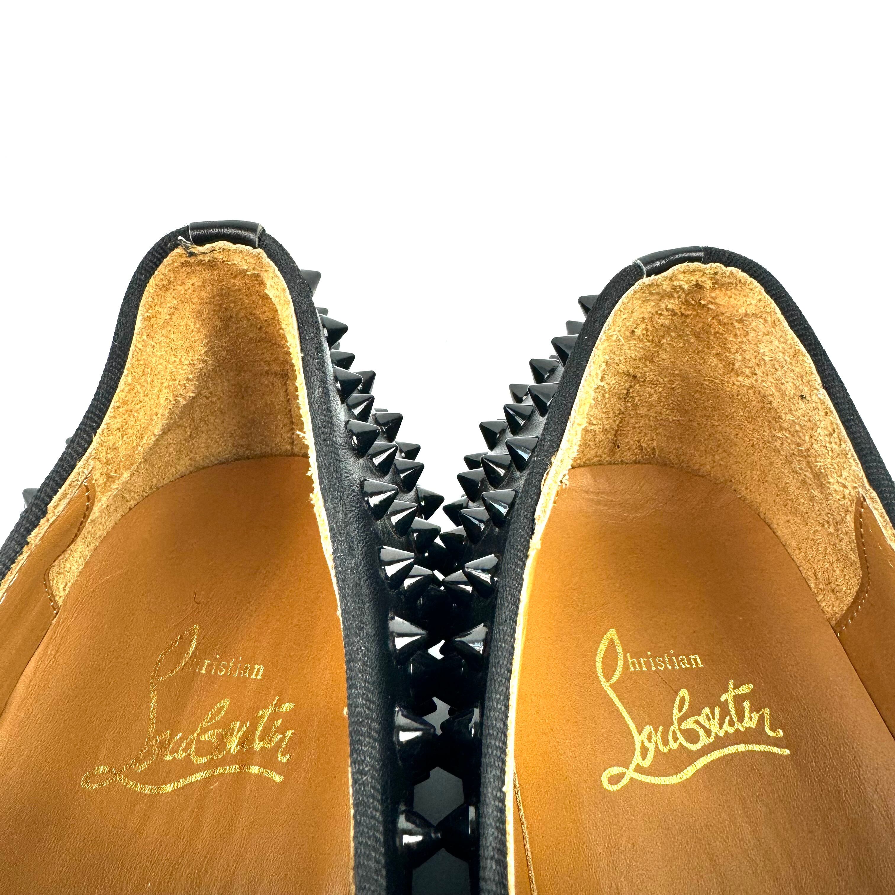 クリスチャンルブタン　スニーカー　ローラーボート　スタッズ　レザー　黒　27cm