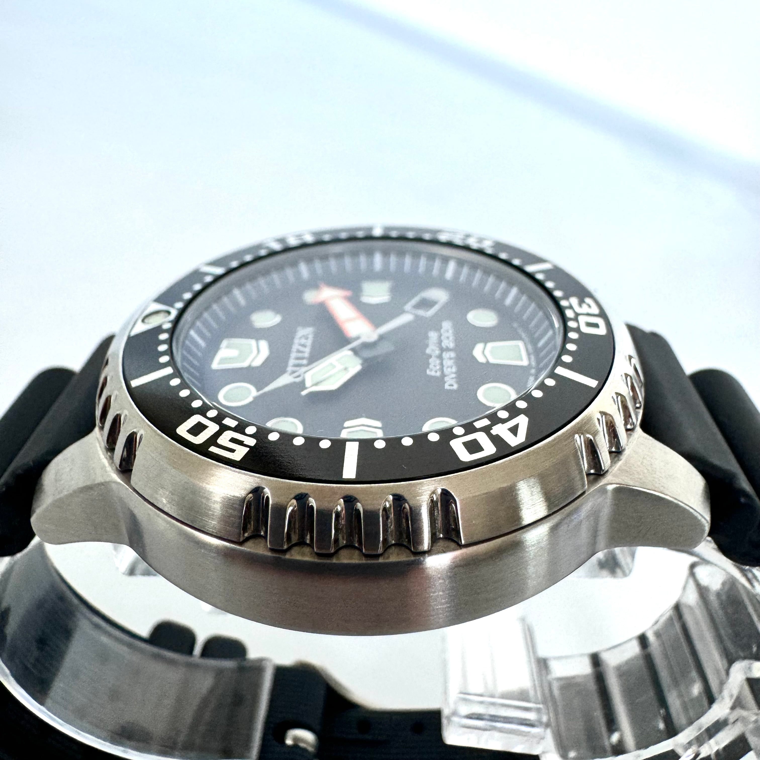 シチズン　CITIZEN　プロマスター　BN0156-05E　マリンシリーズ　ダイバー　E168-S100623　ソーラー　デイト表示　黒　ラバーベルト