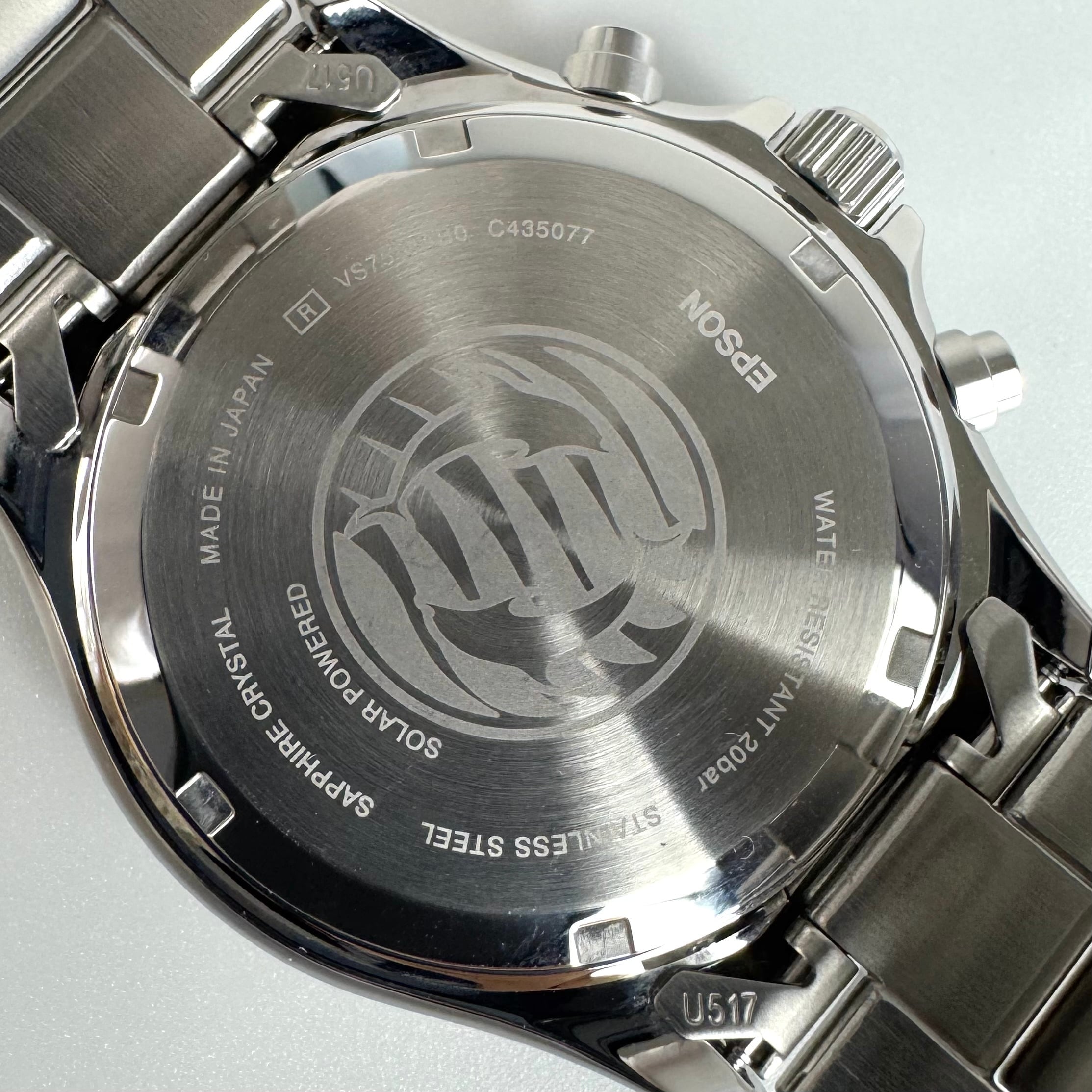 【美品】オリエント　ORIENT　オリエントマコ　RN-TX0204E　VS75-UAB0　ソーラー　グリーン　デイト表示　クロノグラフ