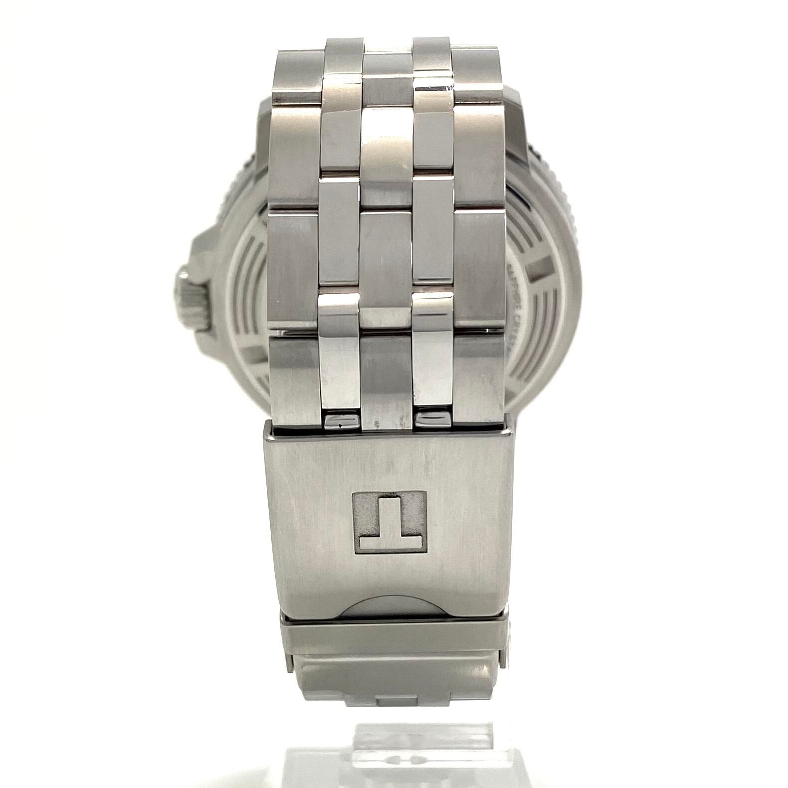 【美品・動作良好】ティソ TISSOT シースター1000 パワーマティック80 T120407A 自動巻 青 デイト表示 裏スケ 30気圧防水 中古 腕時計 メンズ