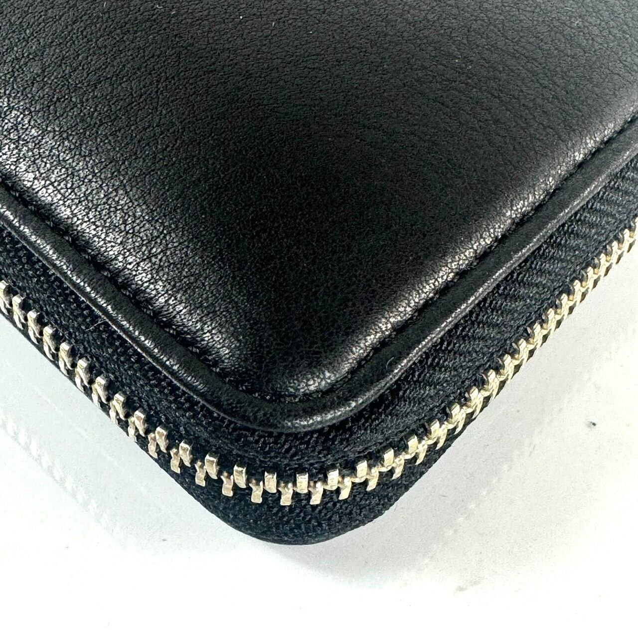 ヒステリックグラマー　HYSTERIC GLAMOUR　レザー　長財布　黒　ラウンドファスナー