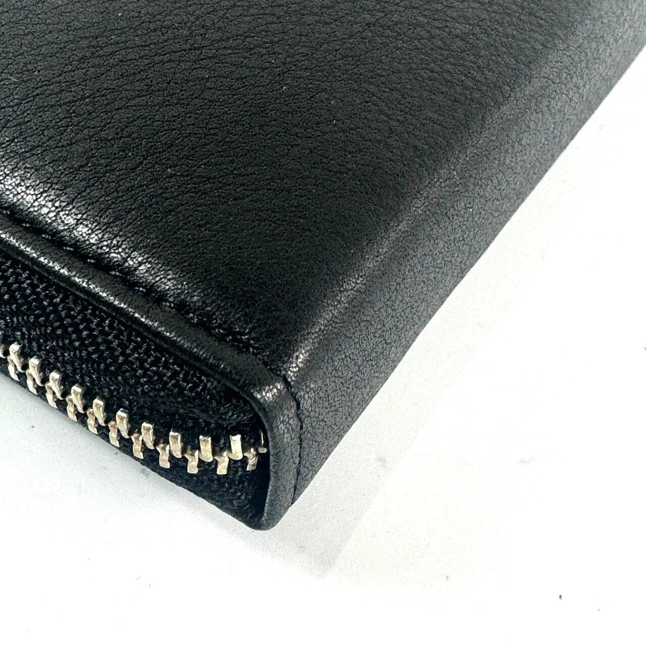 ヒステリックグラマー　HYSTERIC GLAMOUR　レザー　長財布　黒　ラウンドファスナー