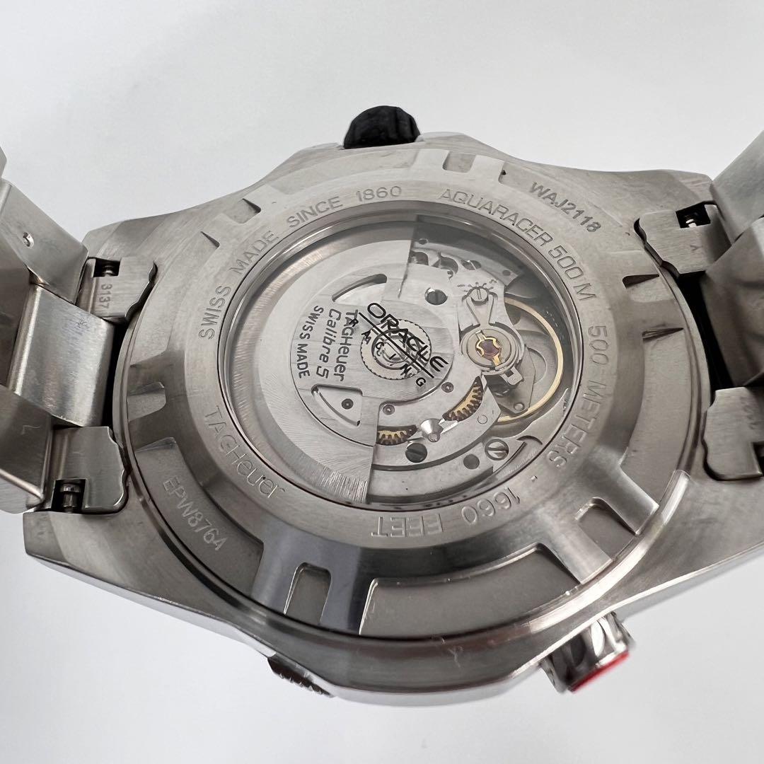 【希少】タグホイヤー　アクアレーサー　アメリカズカップ　自動巻　裏スケ　黒