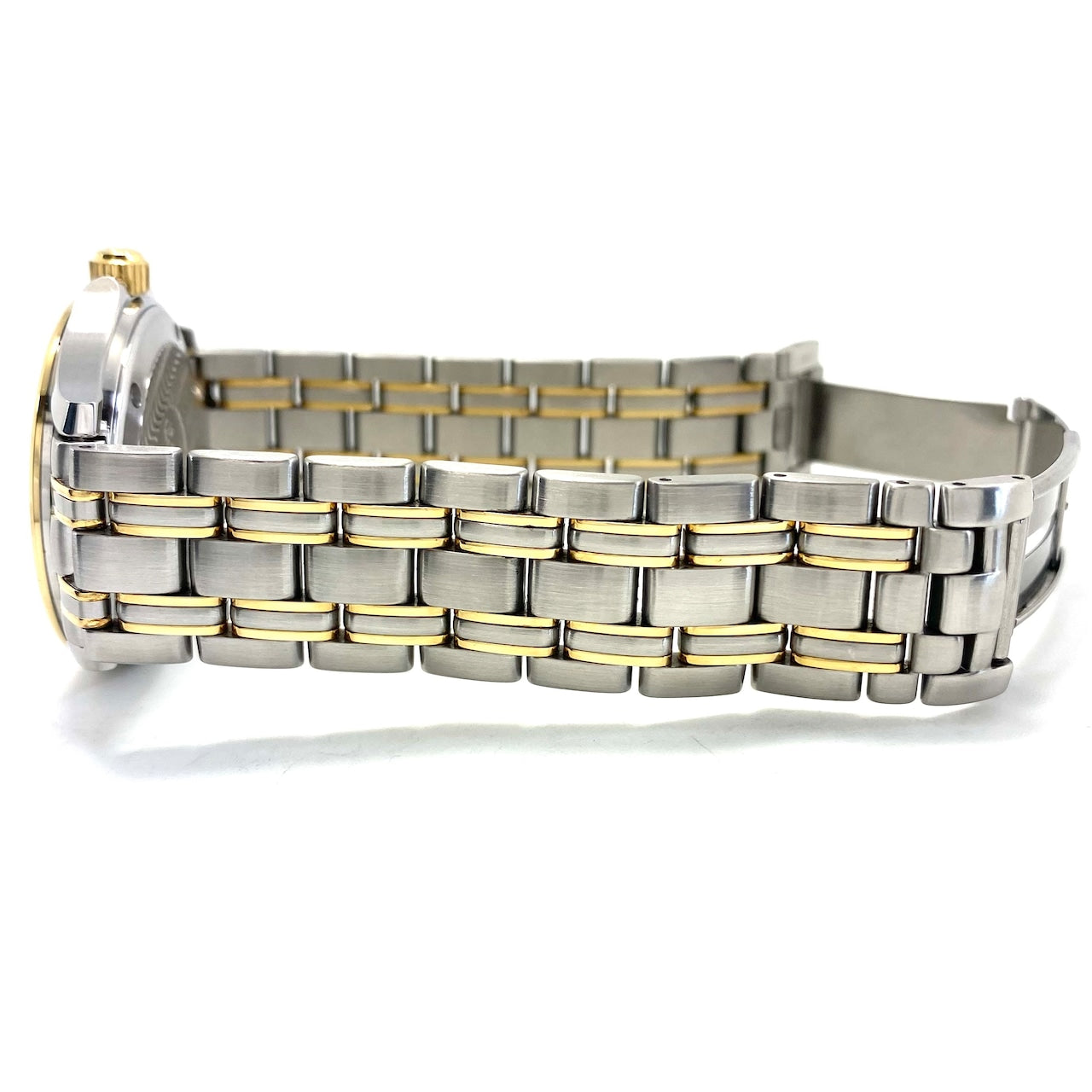 腕時計 メンズ オメガ OMEGA シーマスター120 2311.80 YGベゼル 青 デイト表示 クォーツ 120m防水